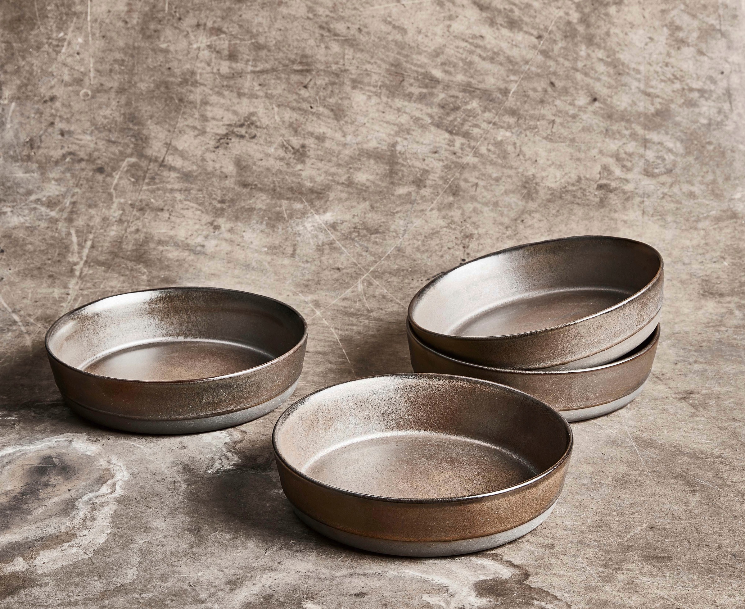 aida RAW Suppenteller »RAW«, (Set, 6 St.), Steinzeug, Ø 19 cm
