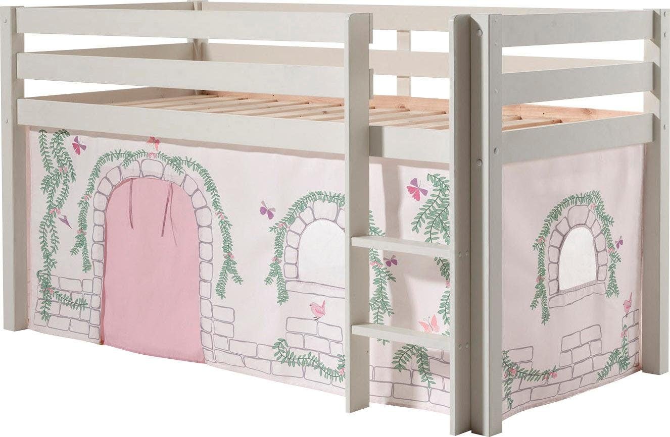 Vipack Hochbett "Pino, Spielbett massiv Kiefer, stabil gebaut, 3 Korpusfarb günstig online kaufen