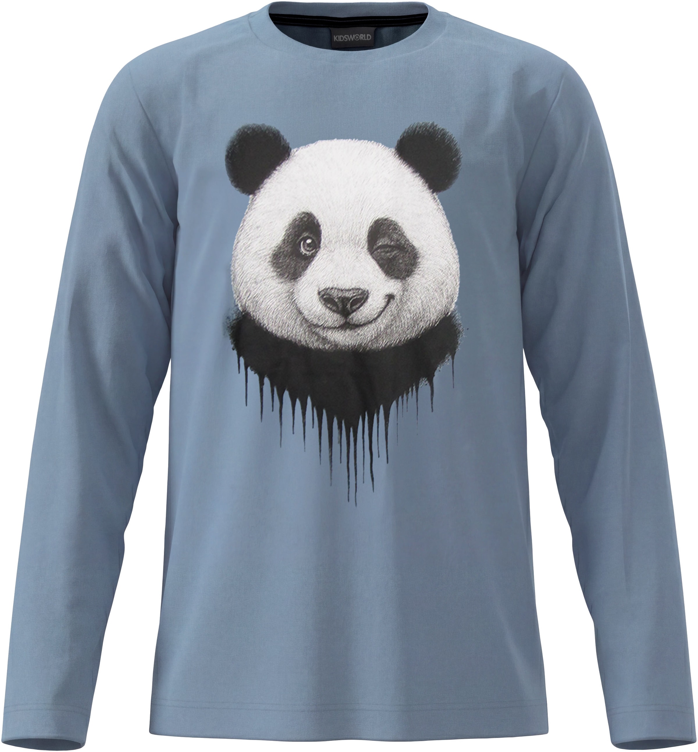 KIDSWORLD Langarmshirt »Shirt mit Panda-Print« langärmlig, Basic-Passform, modischer Stil