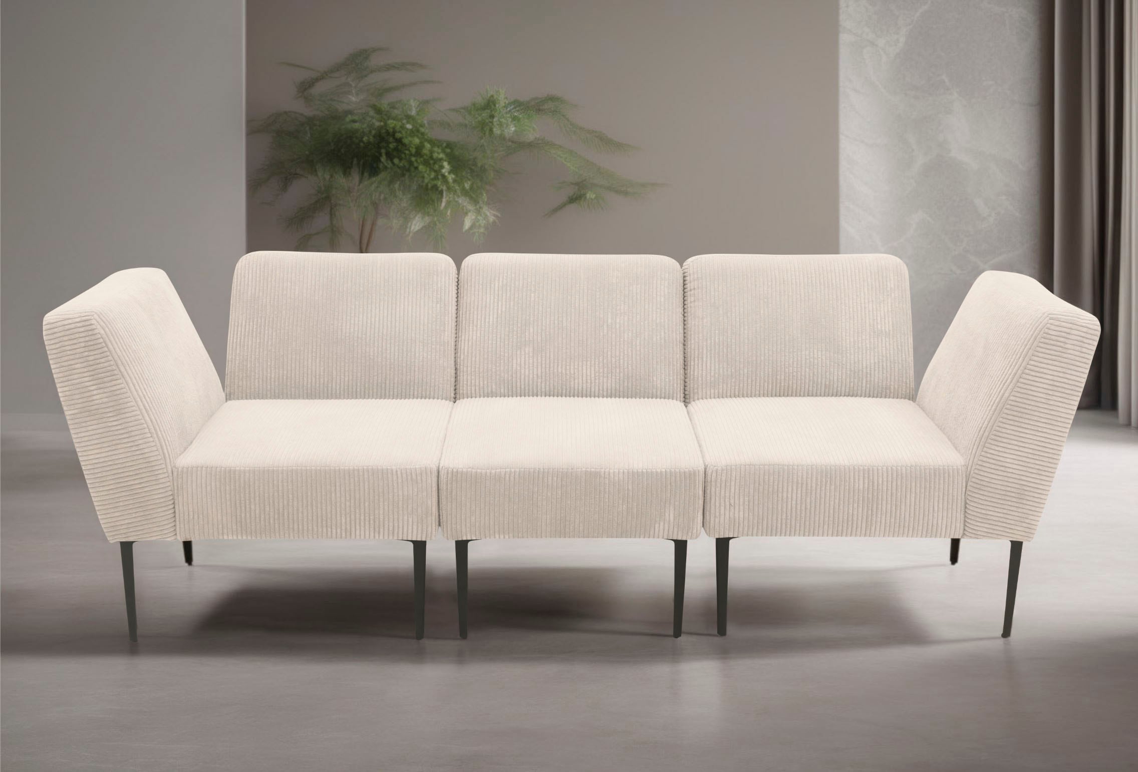 DOMO collection Sofa-Eckelement »700010 Lieferzeit nur 2 Wochen, auch einzeln stellbar«, Modul - als Ecke oder Abschluss einsetzbar, Cord-Bezug