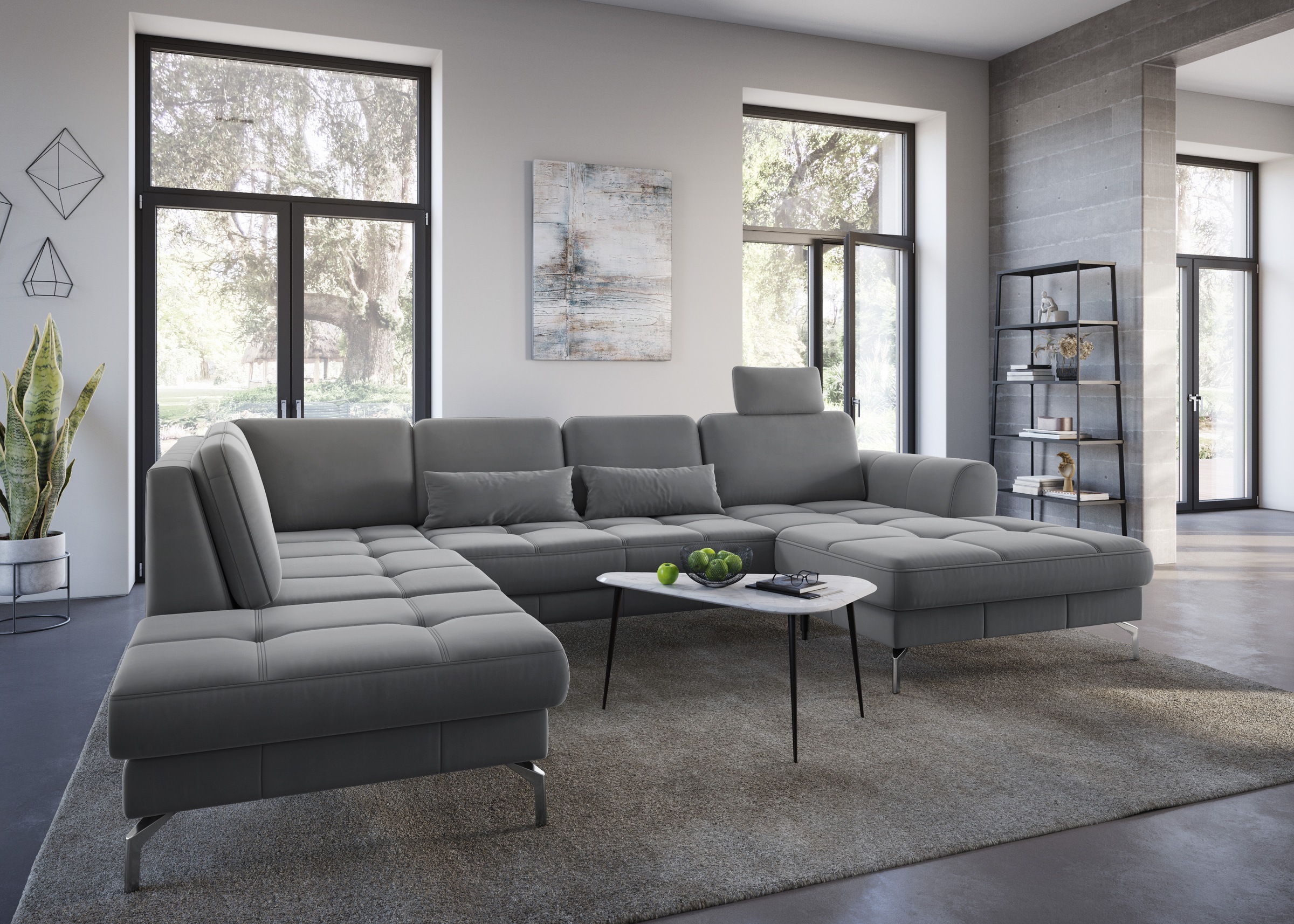 sit&more Wohnlandschaft »Bendigo U-Form«, inklusive Sitztiefenverstellung, günstig online kaufen