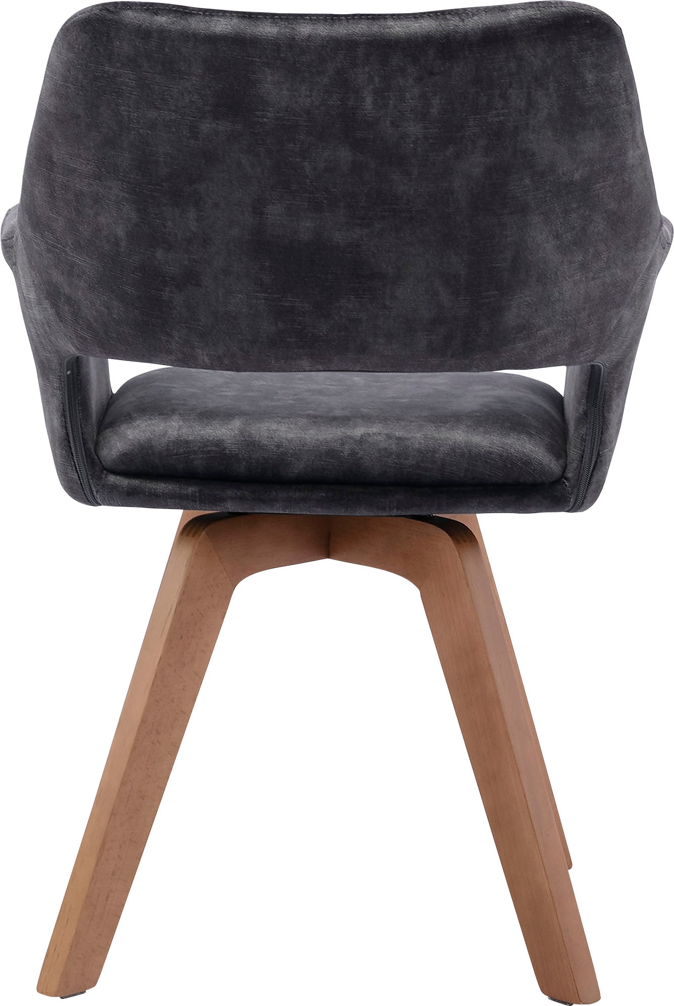 byLIVING Esszimmerstuhl »Klara«, (Set), 2 St., Samtstoff Velvet, 2er-Set, gepolstert mit hochwertigem Vintage-Samt, 360 Grad drehbar
