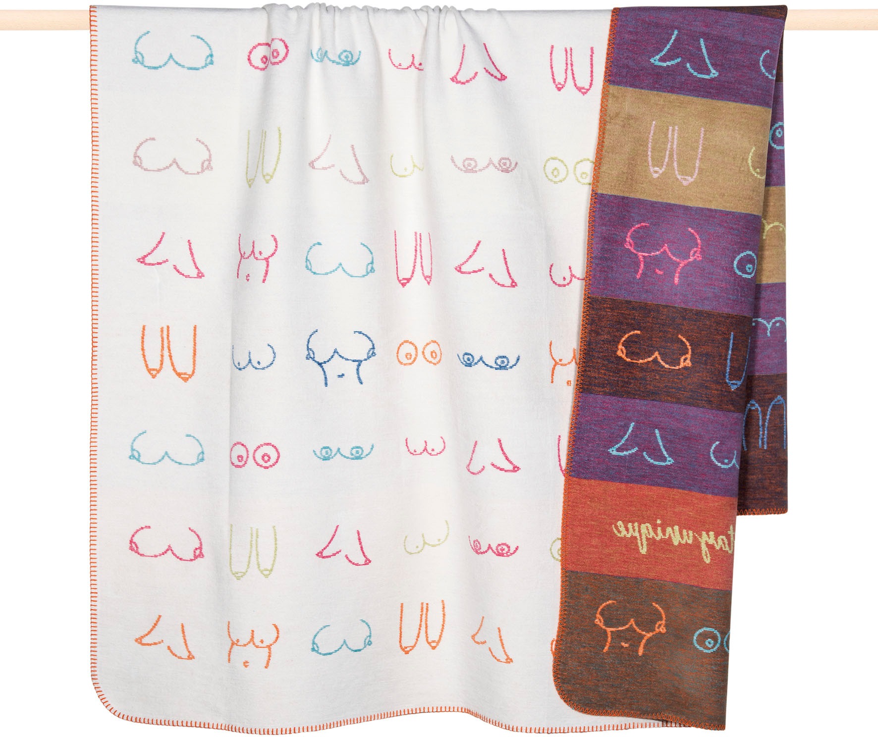 PAD Wohndecke »BOOBIES« Made in Europe, Wendefunktion, gestreift, 150x200 c günstig online kaufen