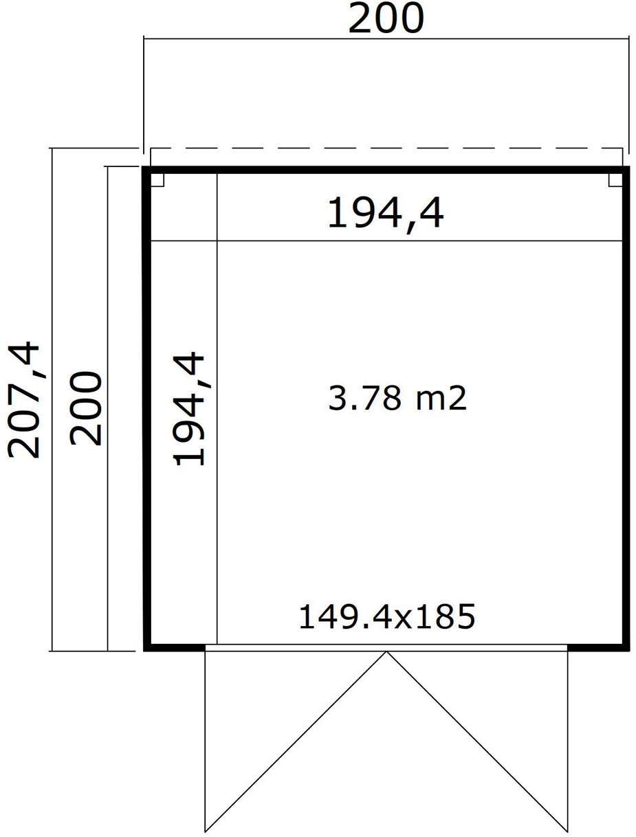 weka Gartenhaus »Batu/Nika 1« 28 mm starke Blockbohlen