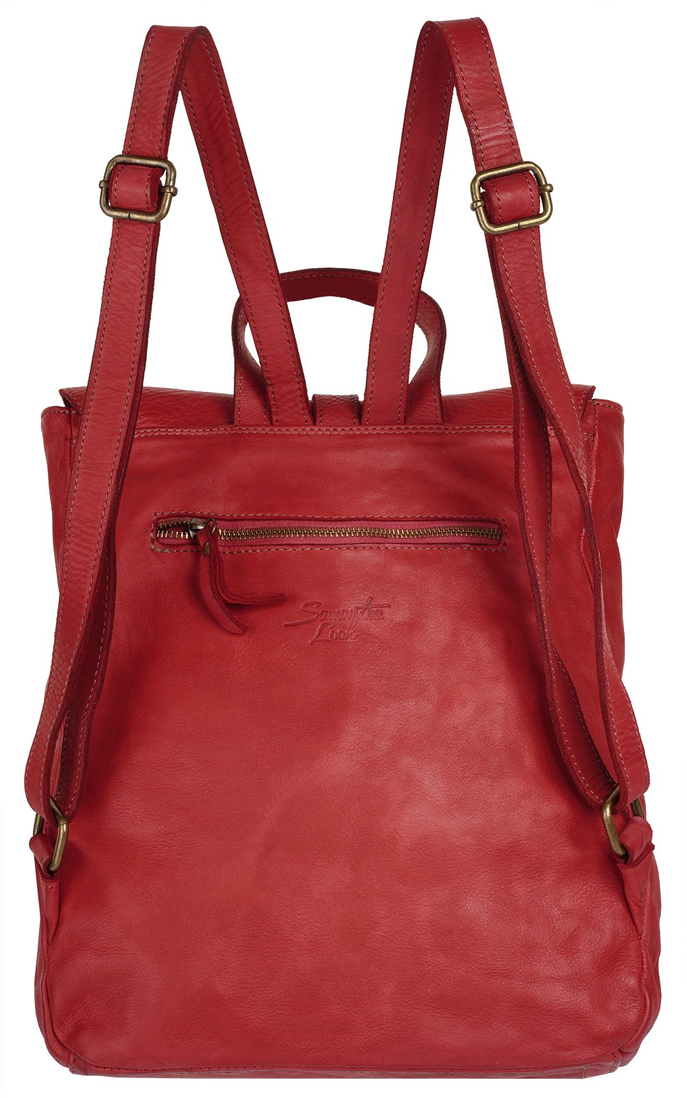 Samantha Look Cityrucksack, Echt Leder, Made in Italy