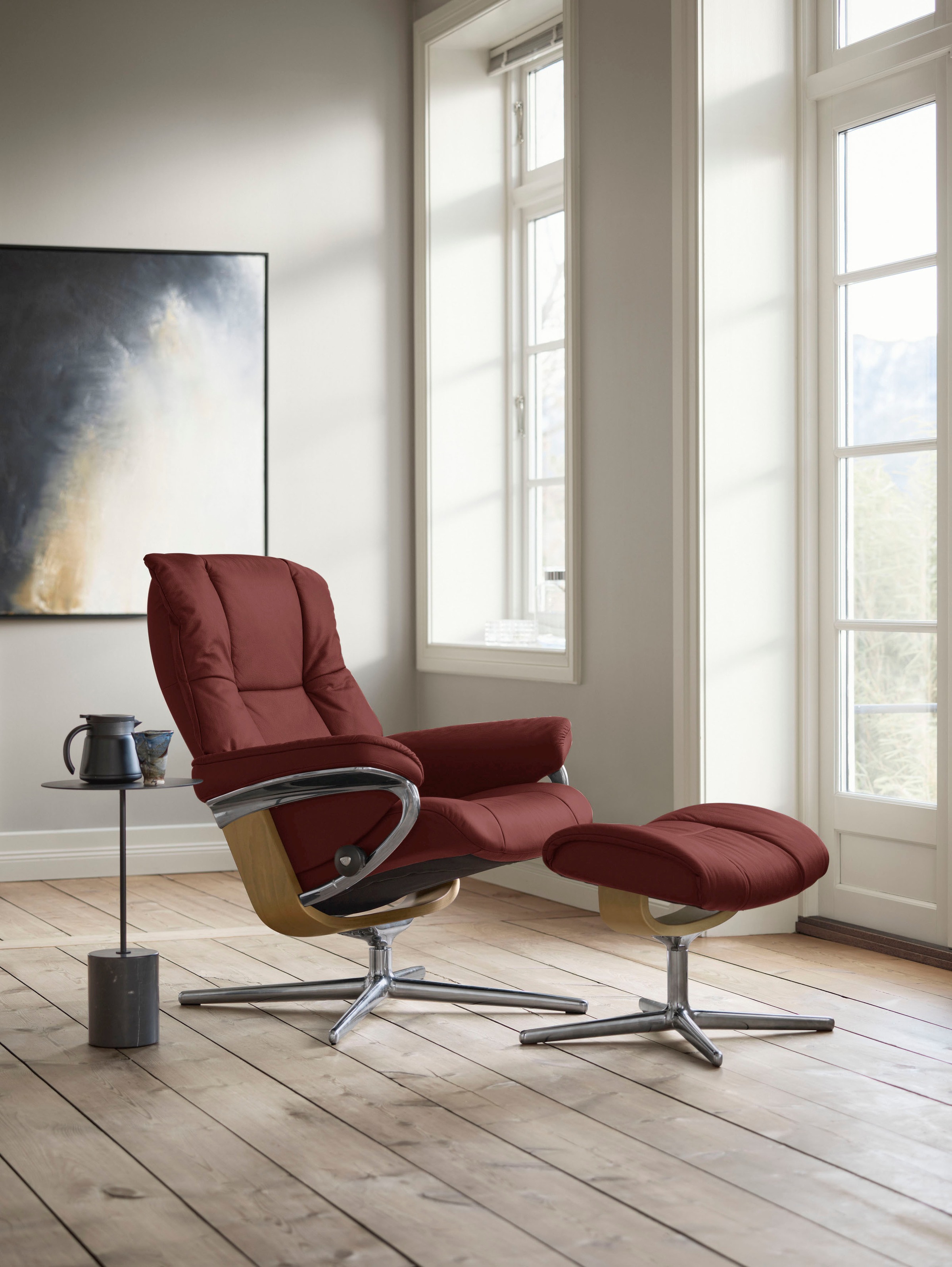 Stressless® Relaxsessel »Mayfair«, mit Cross Base, Größe S, M & L, Holzakzent Eiche