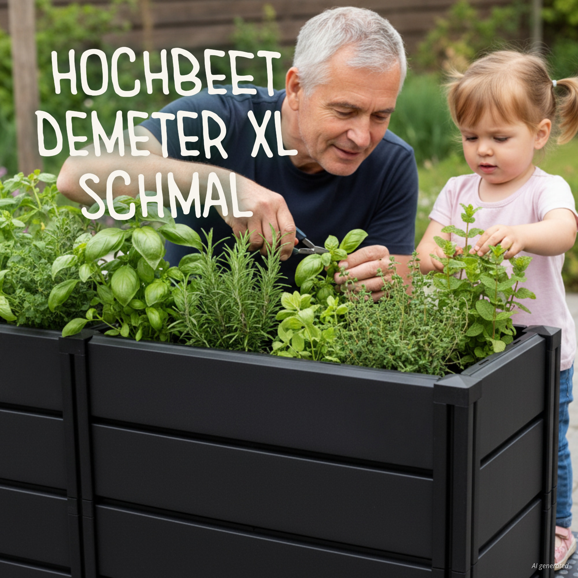 KHW Hochbeet »Demeter XL - schmal« BxTxH: 158x44x61 cm