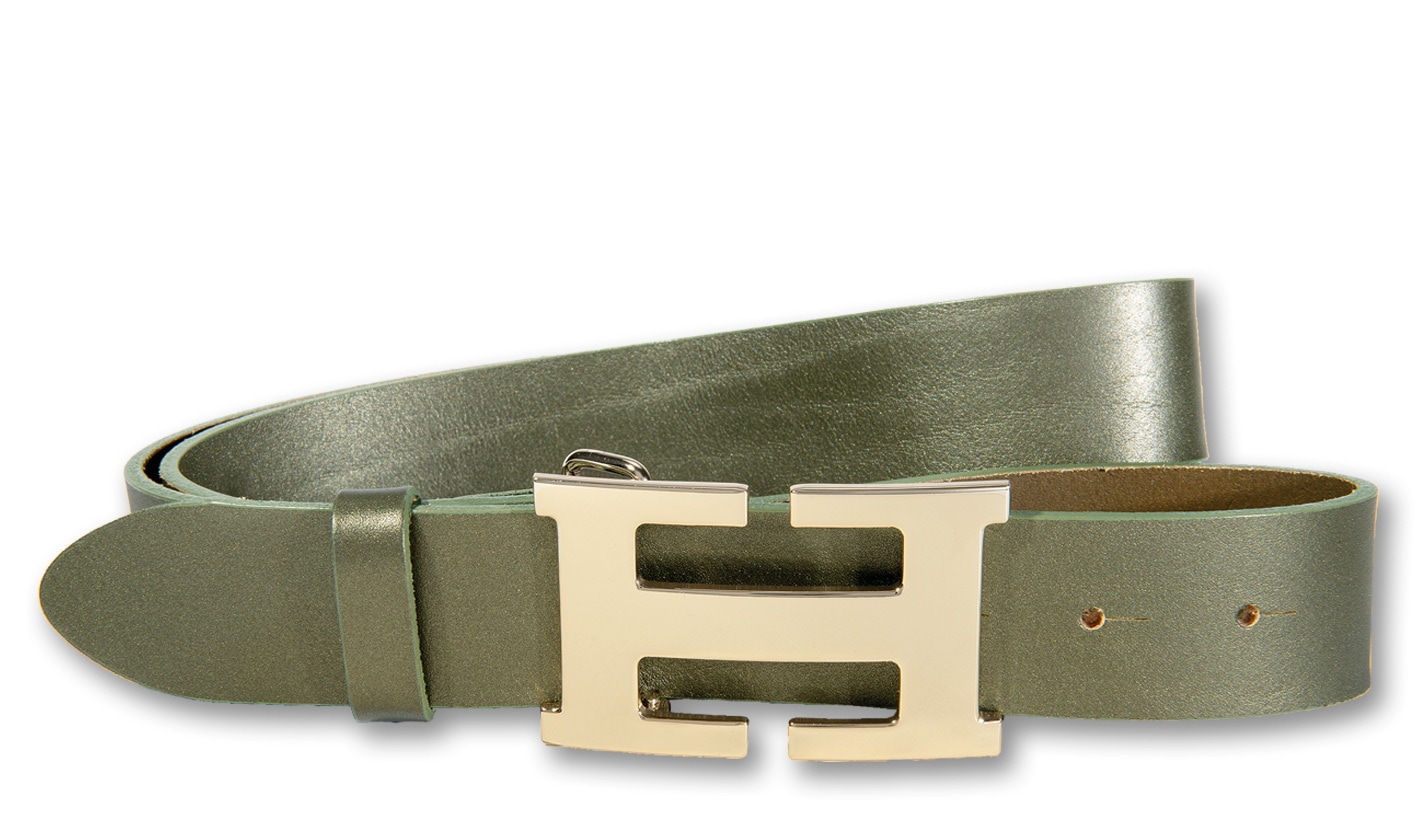Silbergift Koppelgürtel »Koppelgürtel mit stylisch goldfarbener Designschließe«