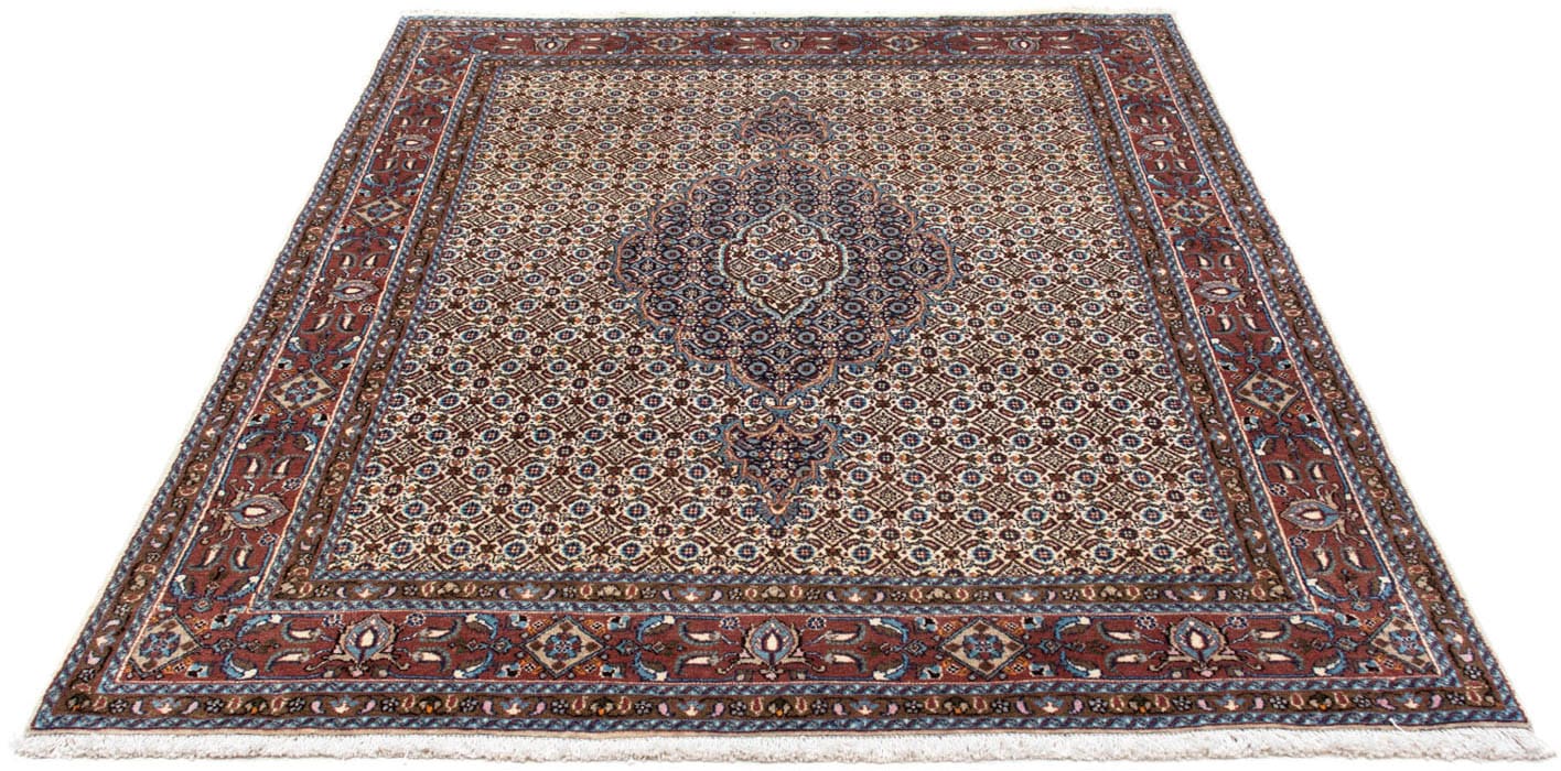 morgenland Wollteppich »Täbriz - 50 Raj Medaillon Blu scuro 90 x 60 cm«, re günstig online kaufen