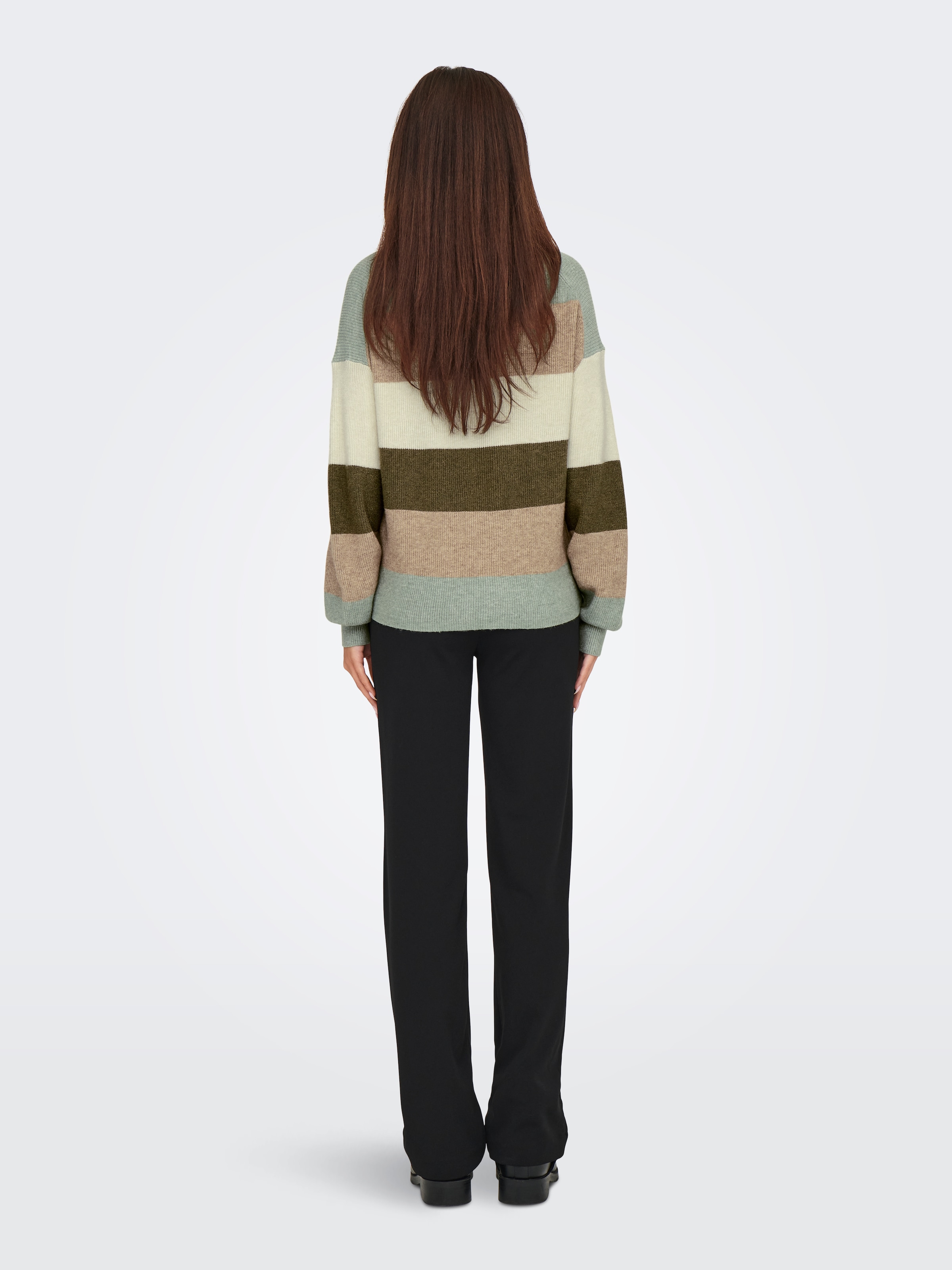 ONLY Strickpullover »ONLATIA L/S STRIPE PULLOVER KNT NOOS«, mit dem auffälligen Streifenmuster