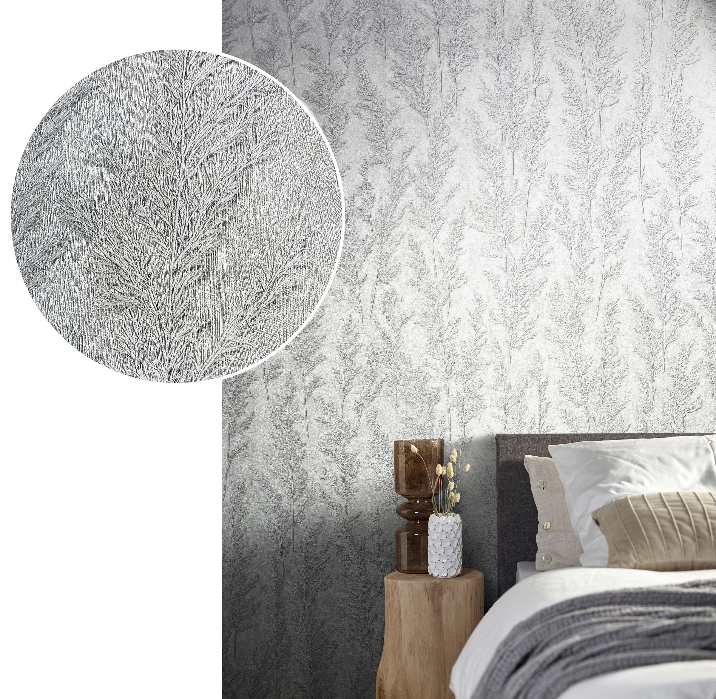 Marburg Vliestapete, Wald-botanisch-floral, moderne Tapete für Wohnzimmer Schlafzimmer Küche