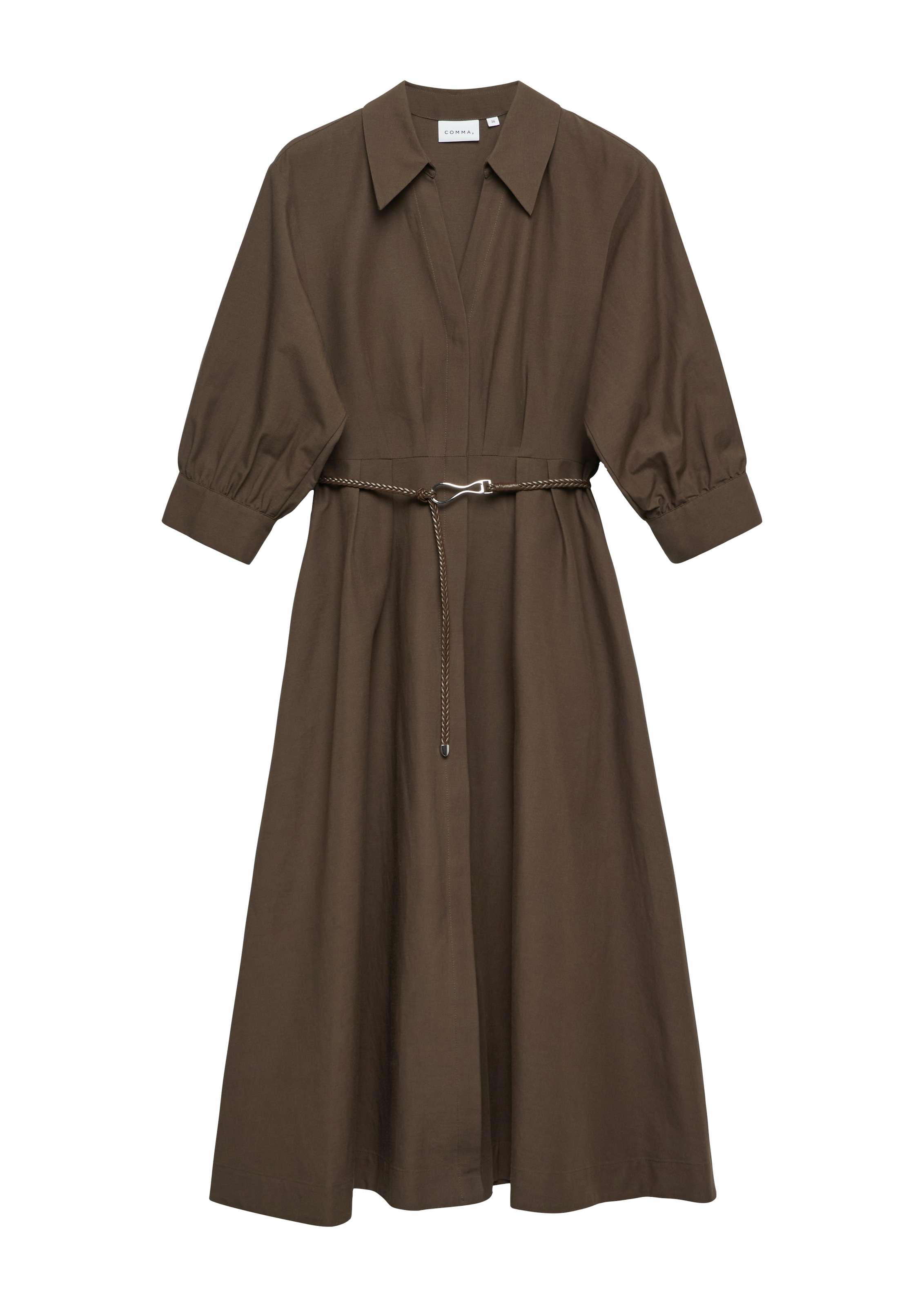 Comma Blusenkleid Ohne Taschen Habalm Sommerkleid mit dekorativem Gürtel