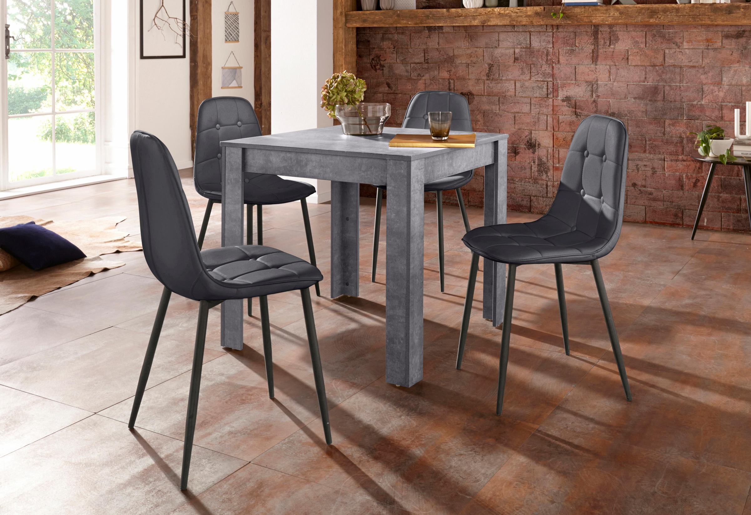 INOSIGN Essgruppe Set, 5 Stk. tlg. mit Esstisch 80 cm breit günstig online kaufen