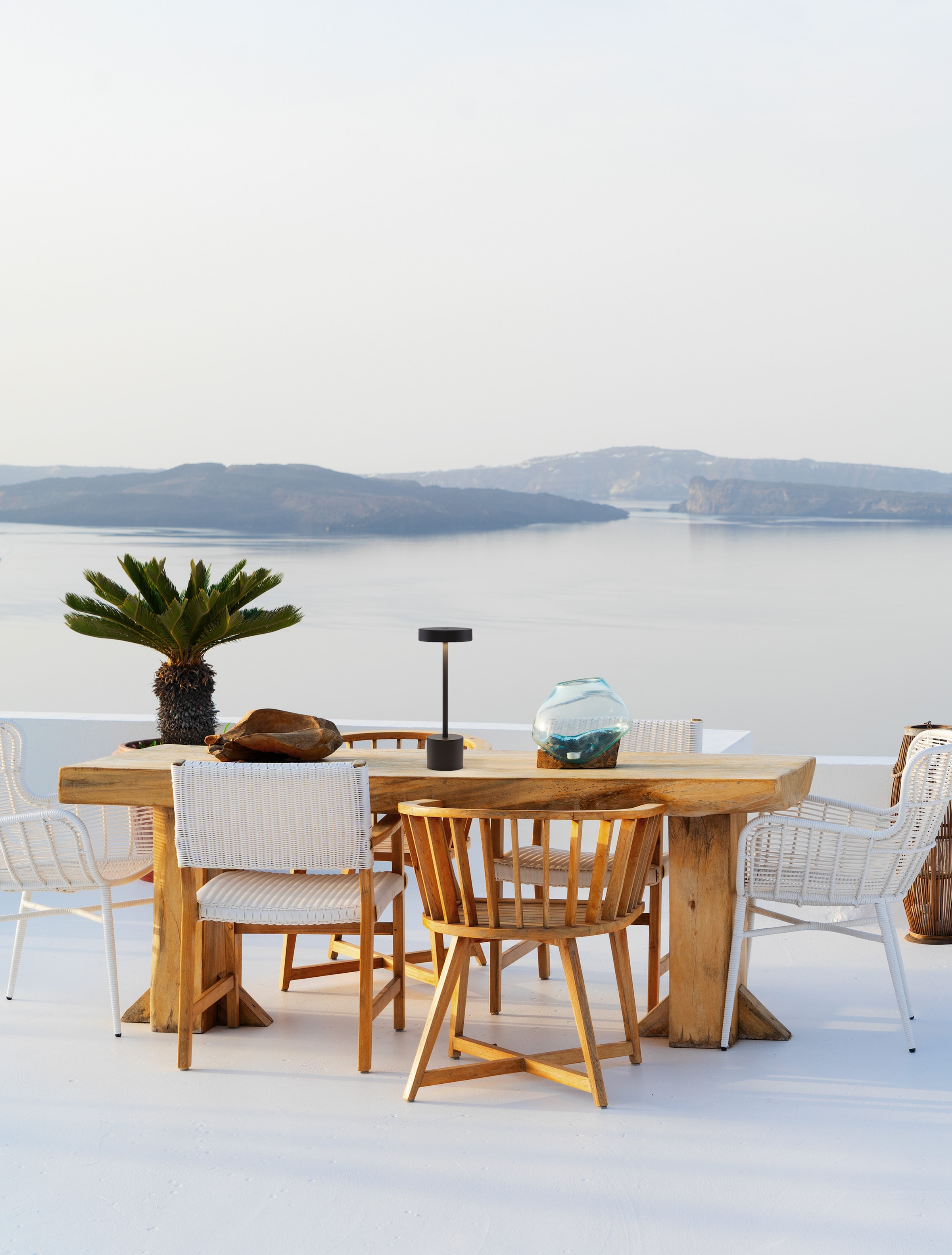 Nova Luce Außen-Tischleuchte »FUMO« LED-Modul 1 Stk. Warmweiß Dimmbar