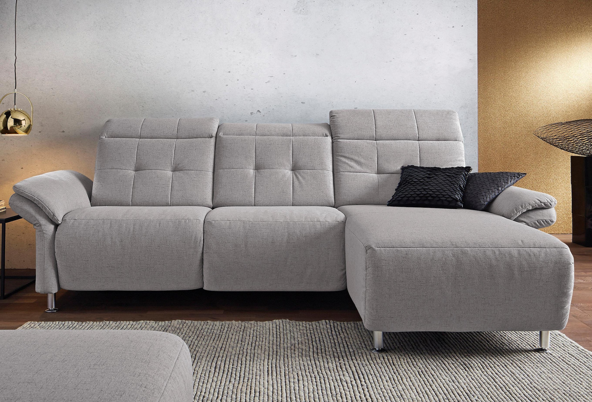 Places of Style Ecksofa »Manhattan L-Form«, 2 Sitze mit elektrischer Relaxf günstig online kaufen