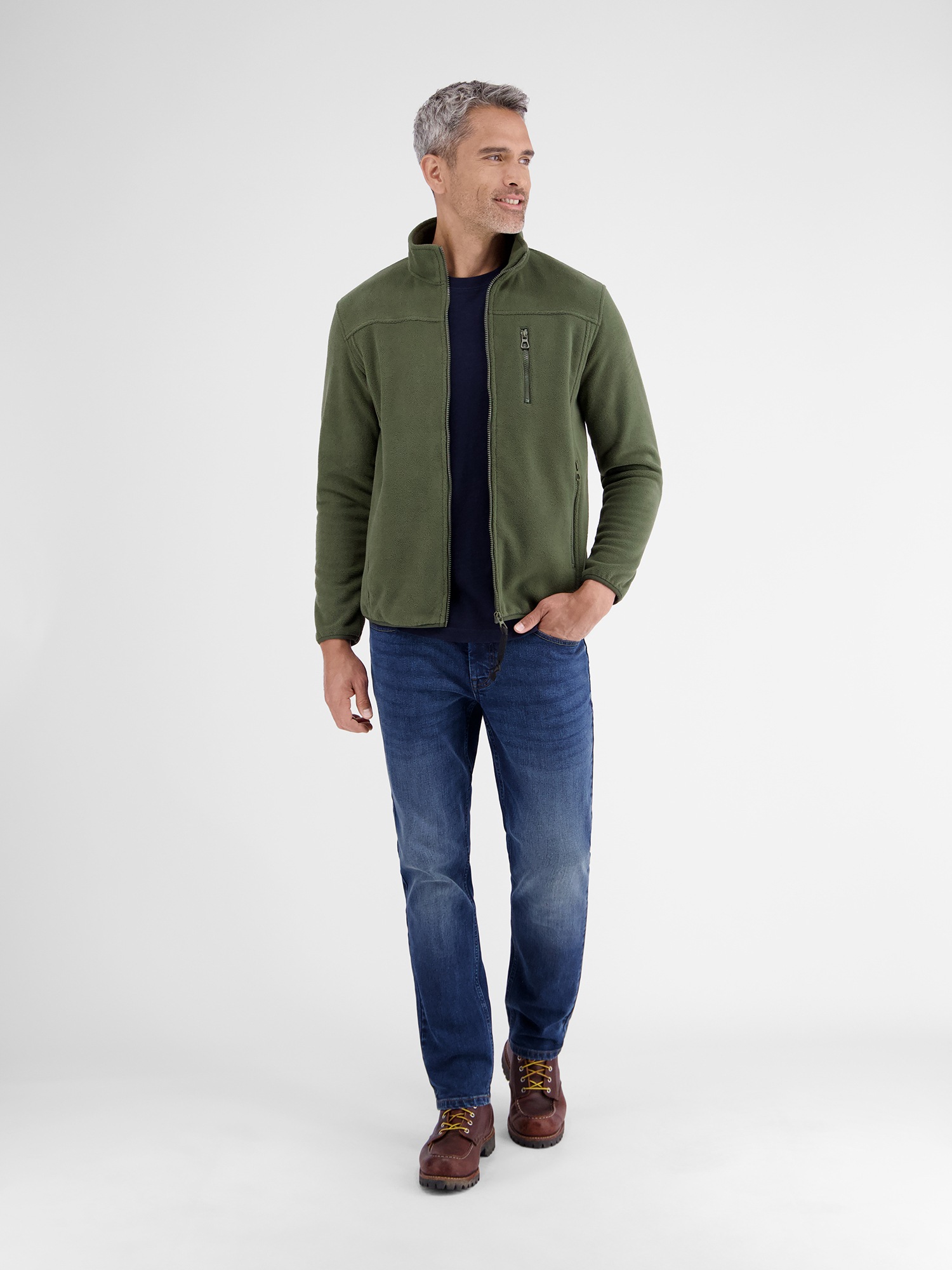 LERROS Sweatjacke »LERROS Polar-Fleece Jacke, sportiv«