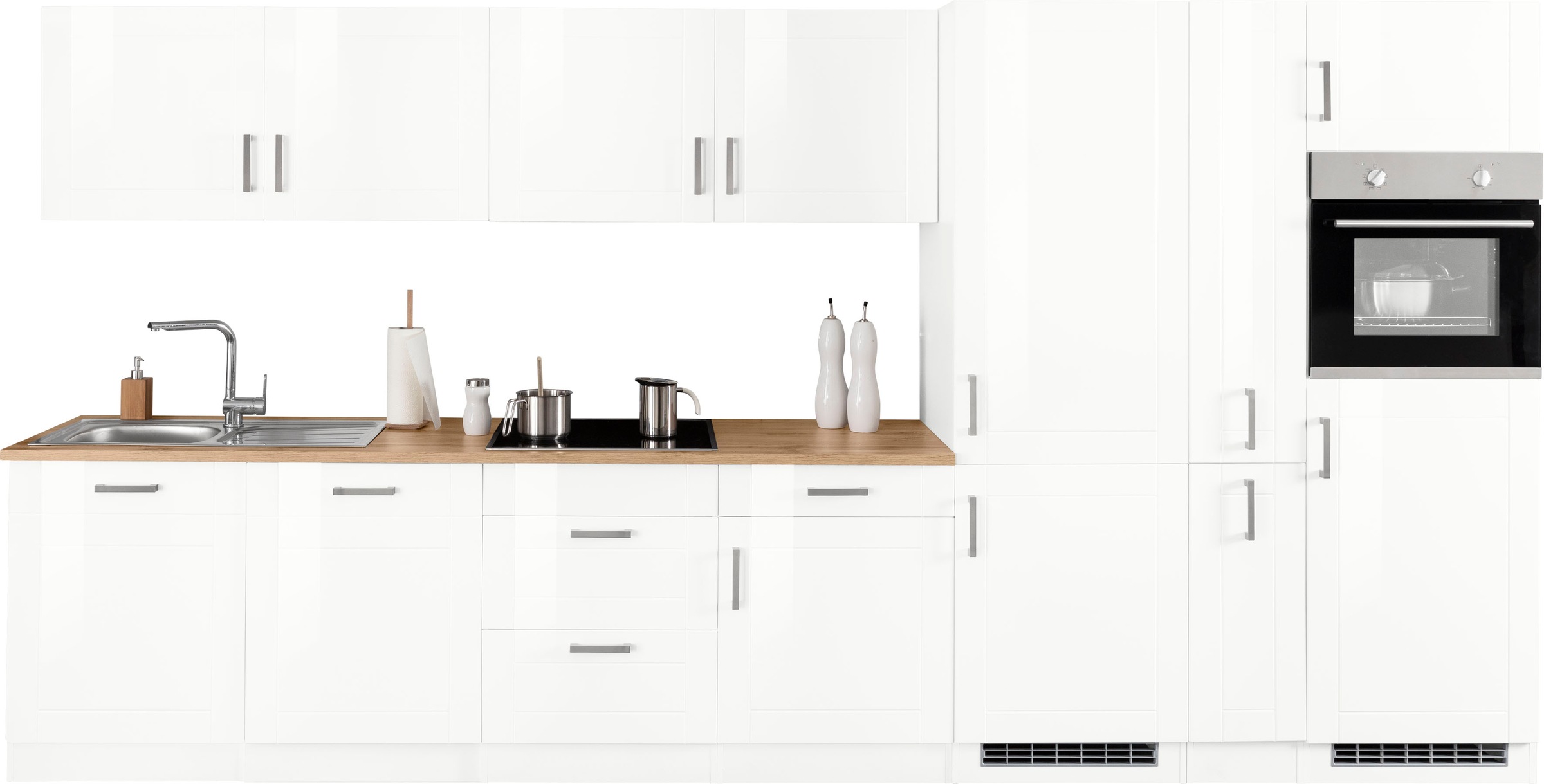 KOCHSTATION Küchenzeile »KS-Tinnum«, mit E-Geräten, Breite 390 cm günstig online kaufen