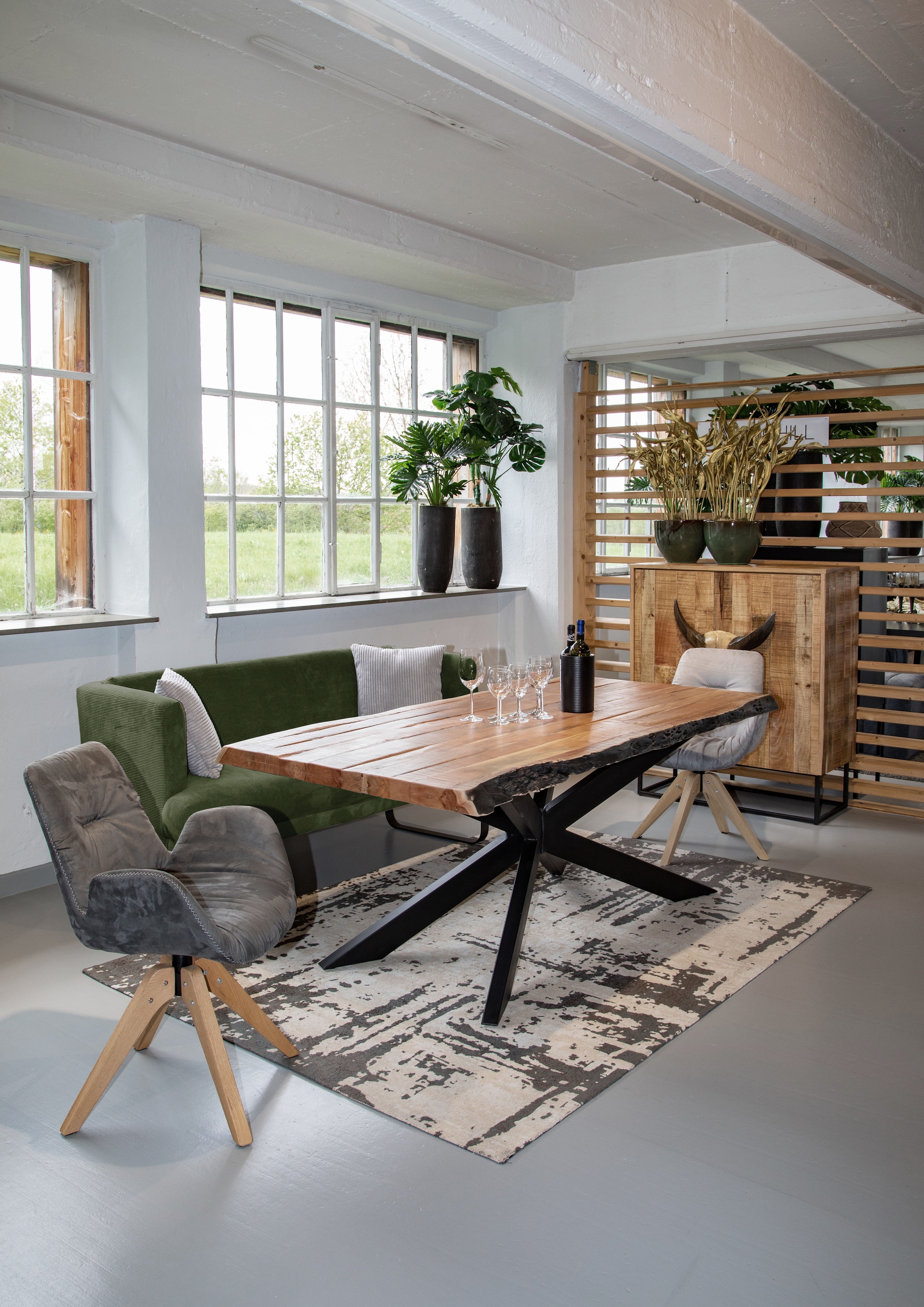 Gutmann Factory Küchensofa Breite 170 cm, Metallfüße