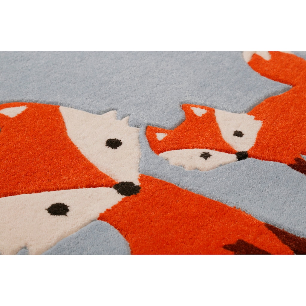 Esprit Kinderteppich »E-Fox«, rechteckig, 9 mm Höhe, besonders weich, Motiv Fuchs