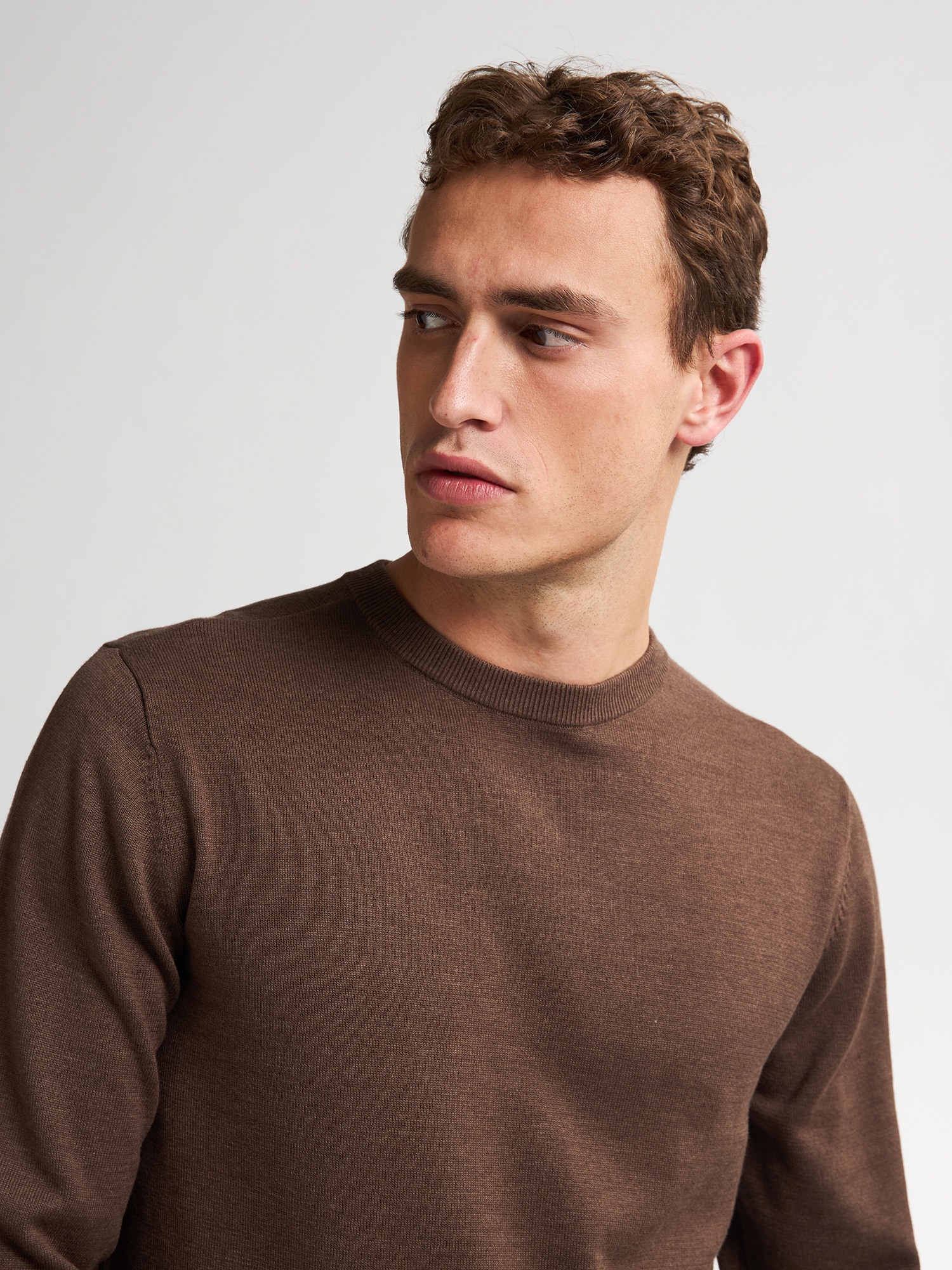 Petrol Industries Rundhalspullover Materialmix mit Baumwollanteil