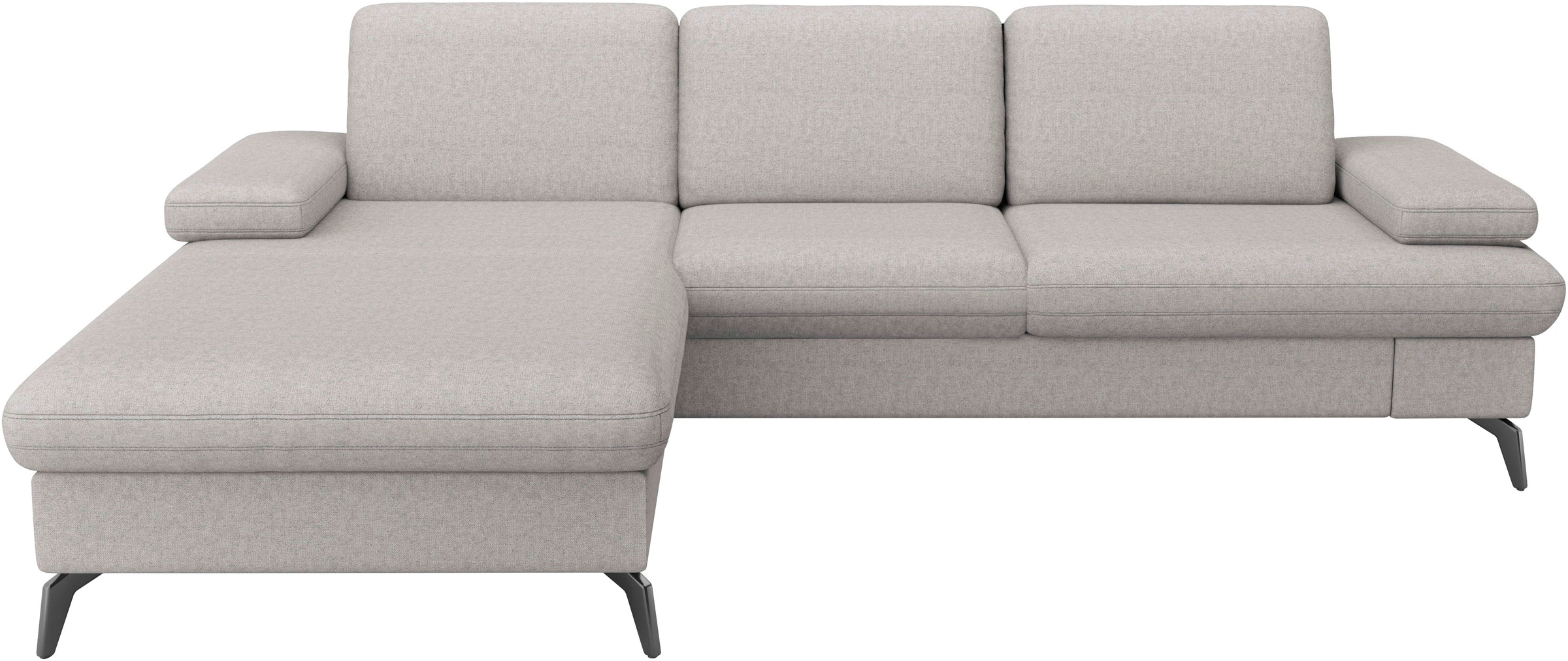 sit&more Ecksofa »Morris Jubi L-Form«, inkl. Armteilfunktion und 1 Zierkissen, wahlweise mit Bettfunktion