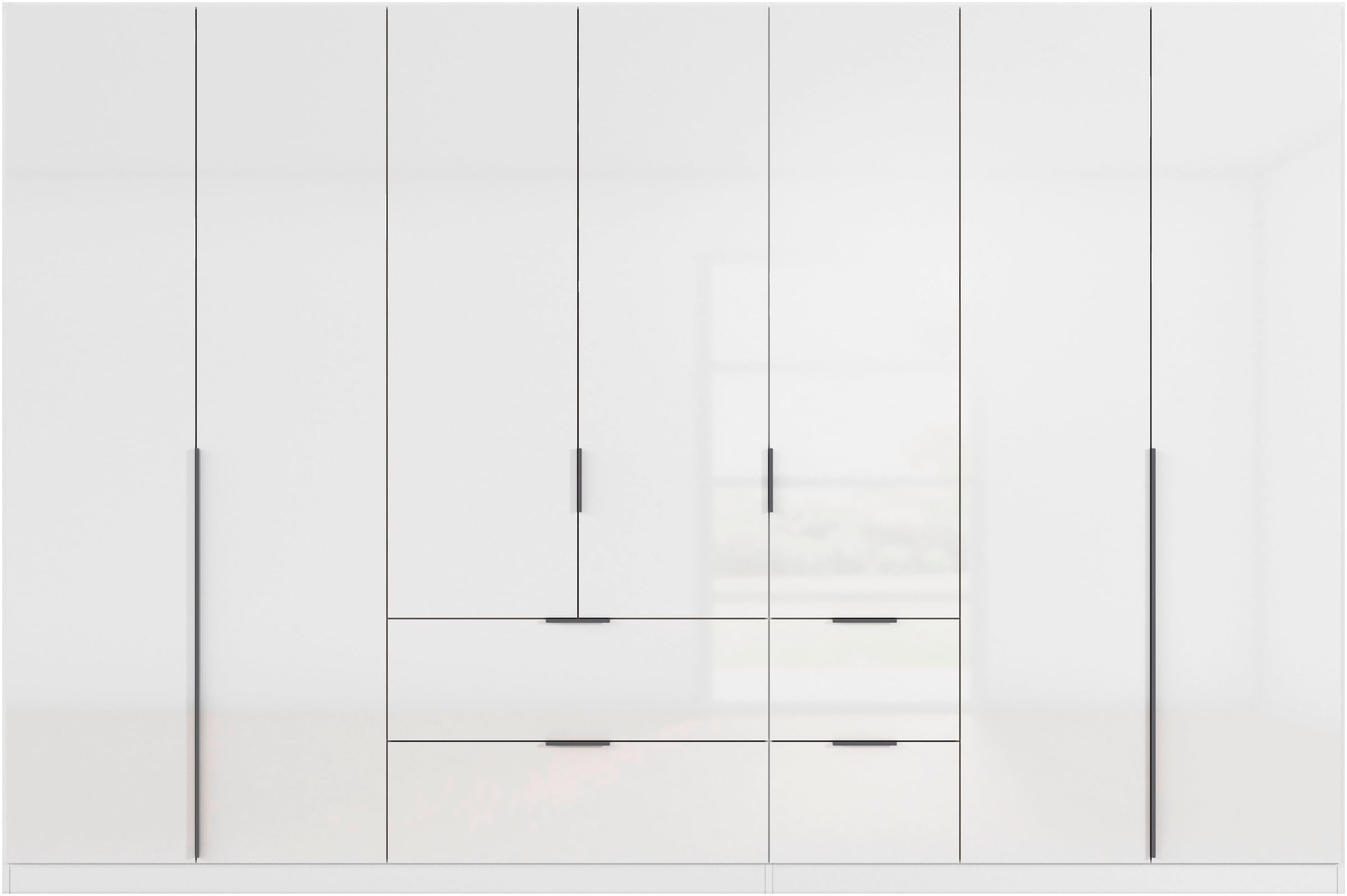 rauch Drehtürenschrank »Kleiderschrank Schrank Garderobe AGORDO mit Dekor- oder Hochglanzfront«, (in zwei Griff-Farben mit Dekor- oder Hochglanzfront), mit Außenschubkästen, in 6 Breiten und 2 Höhen MADE IN GERMANY