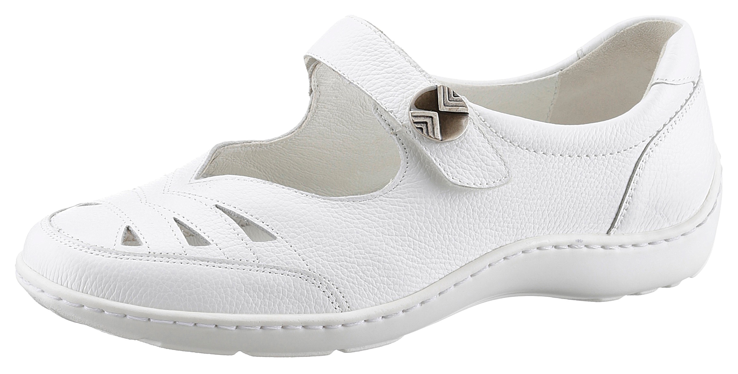 Klettschuh, in Komfortweite H (=sehr weit), Gr. 10 (44,5), weiß