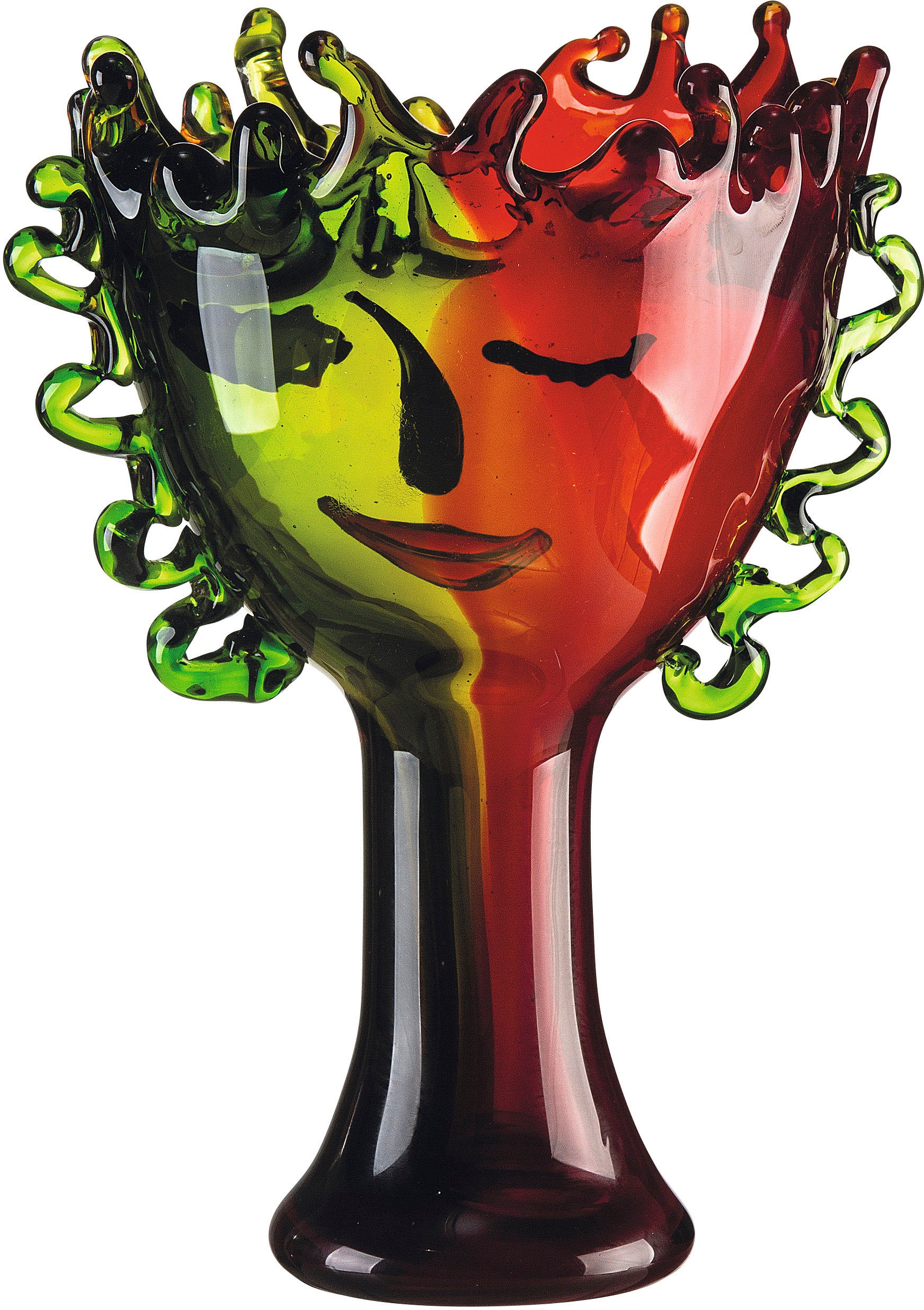 Casablanca by Gilde Tischvase »Visual«, (1 St.), dekorative Vase aus Glas, Blumenvase