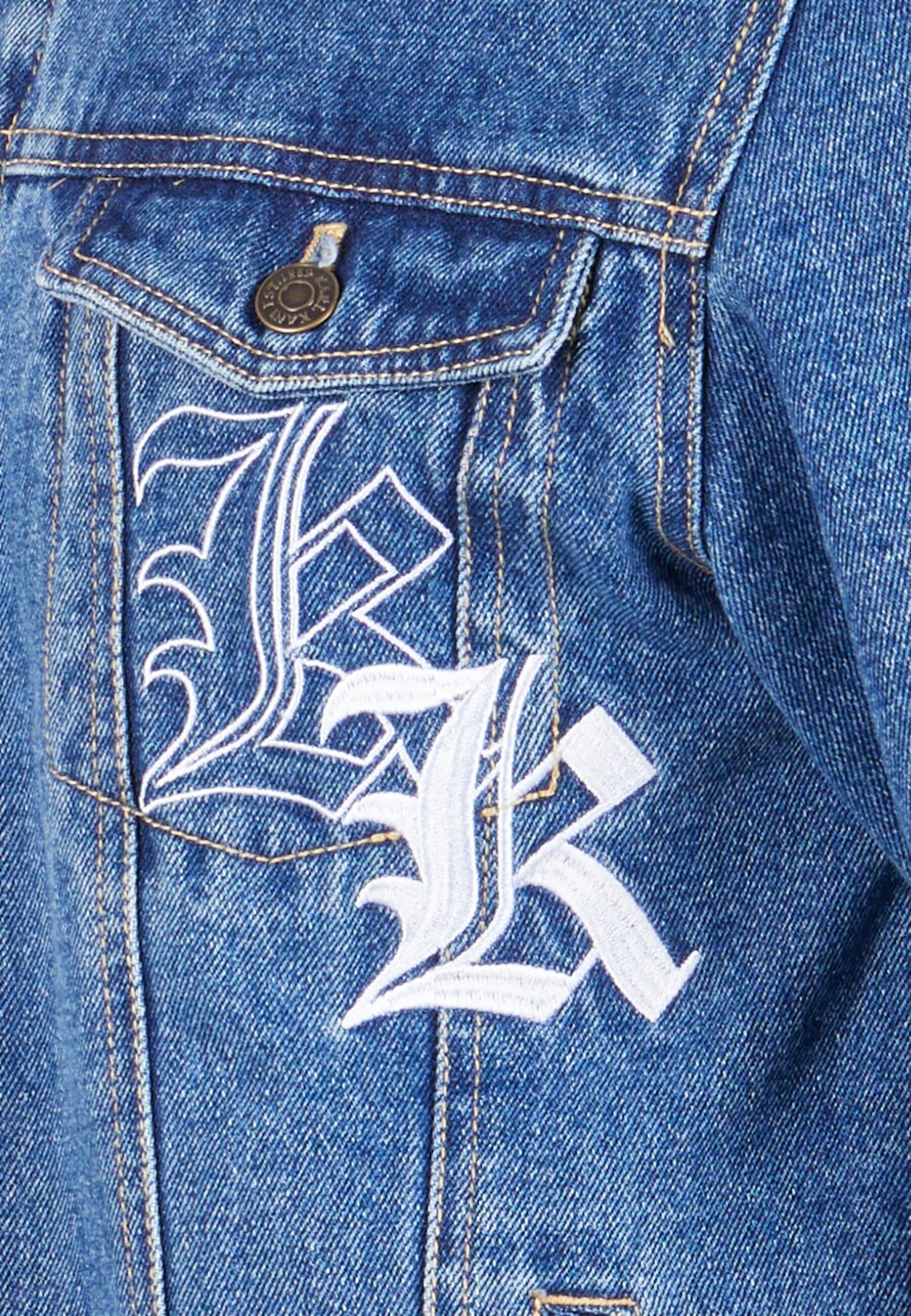 Karl Kani Jeansjacke »Karl Kani Herren KM224-062-1 KK Old English Denim Jacket« 1 Stk. tlg. ohne Kapuze