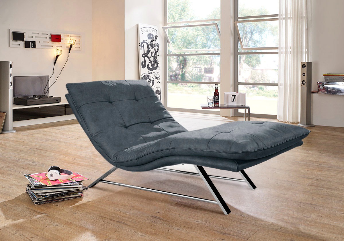 W.SCHILLIG Relaxliege »daily dreams«, in Waffelkissen-Optik, wahlweise mit Motor, Kufengestell, in 2 Breiten