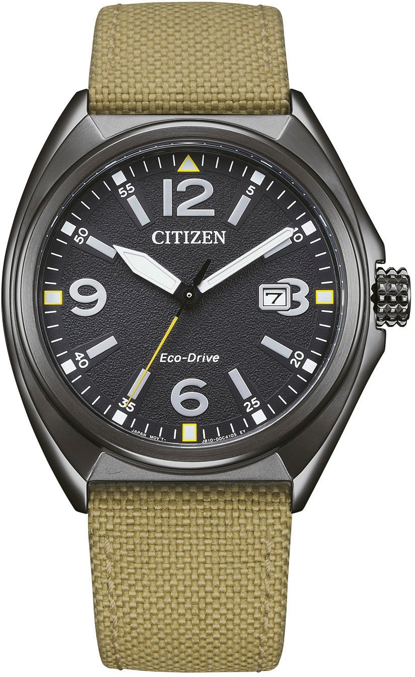 Citizen Solaruhr, Armbanduhr, Herrenuhr, analog, Tag, Batterie-Entladungsanzeige