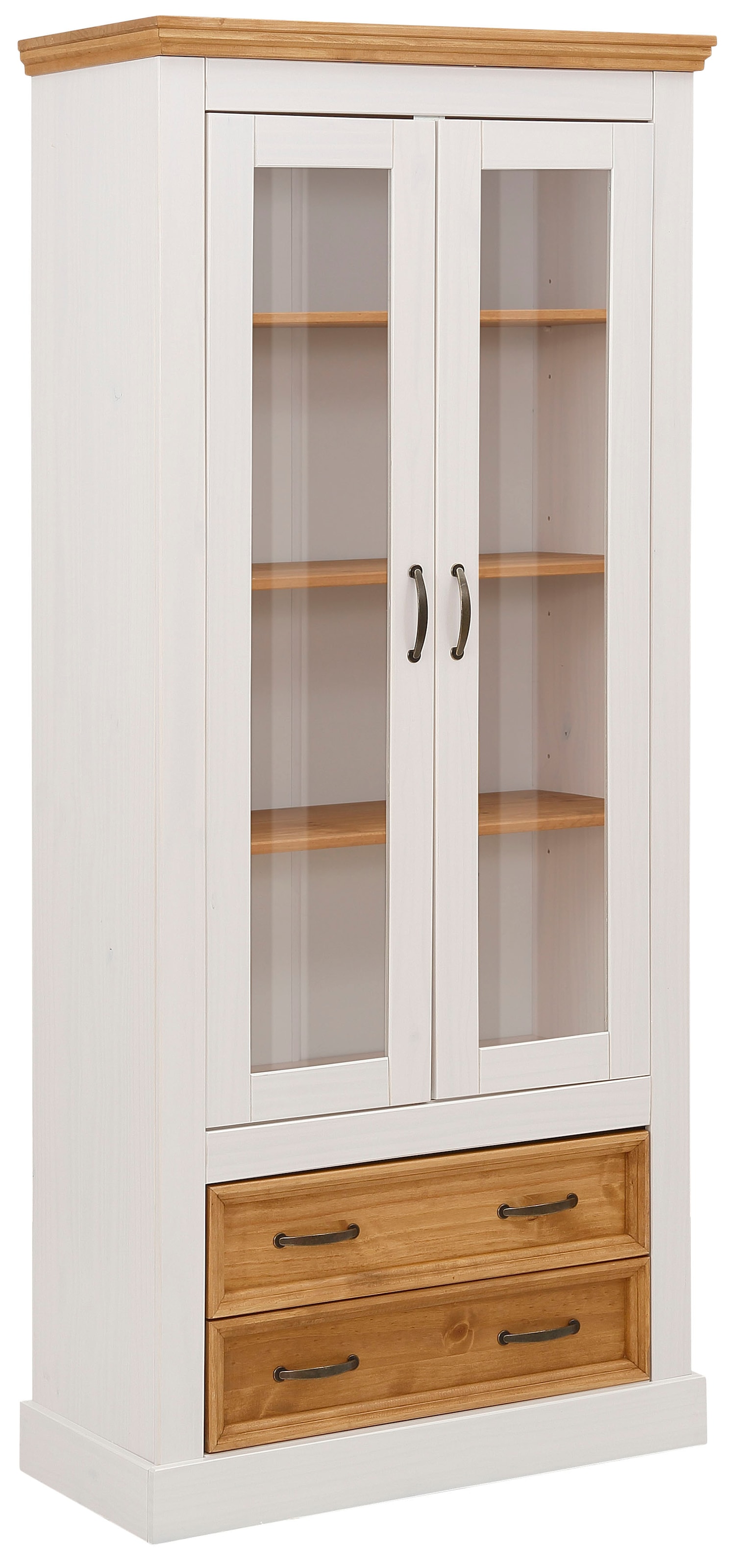 Home affaire Vitrine »Selma«, Höhe 180 cm, mit schöner Holzmaserung