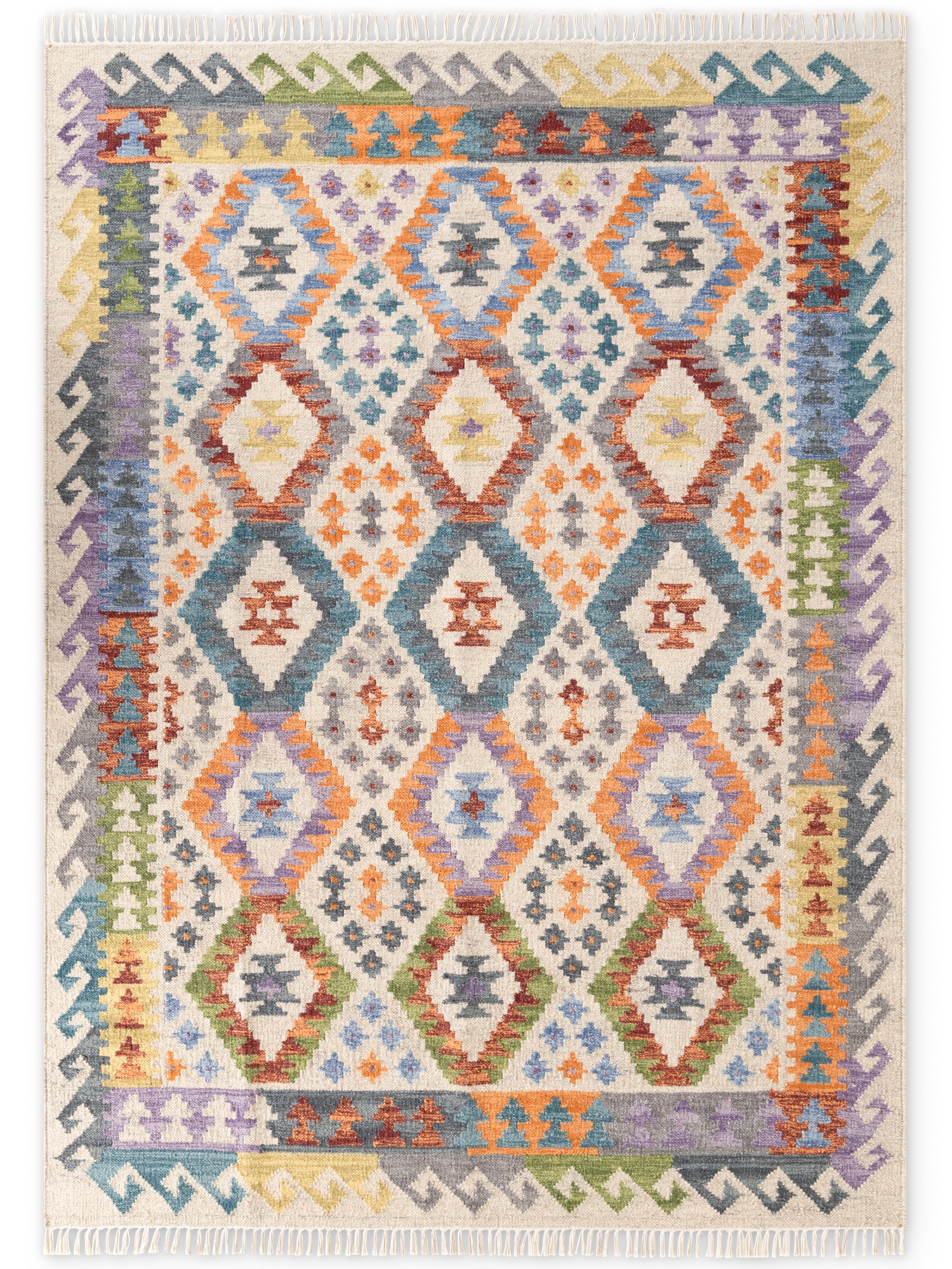 HANSE Home Teppich »Kelim Oasis«, rechteckig, 3 mm Höhe, Wolle, Baumwolle, günstig online kaufen