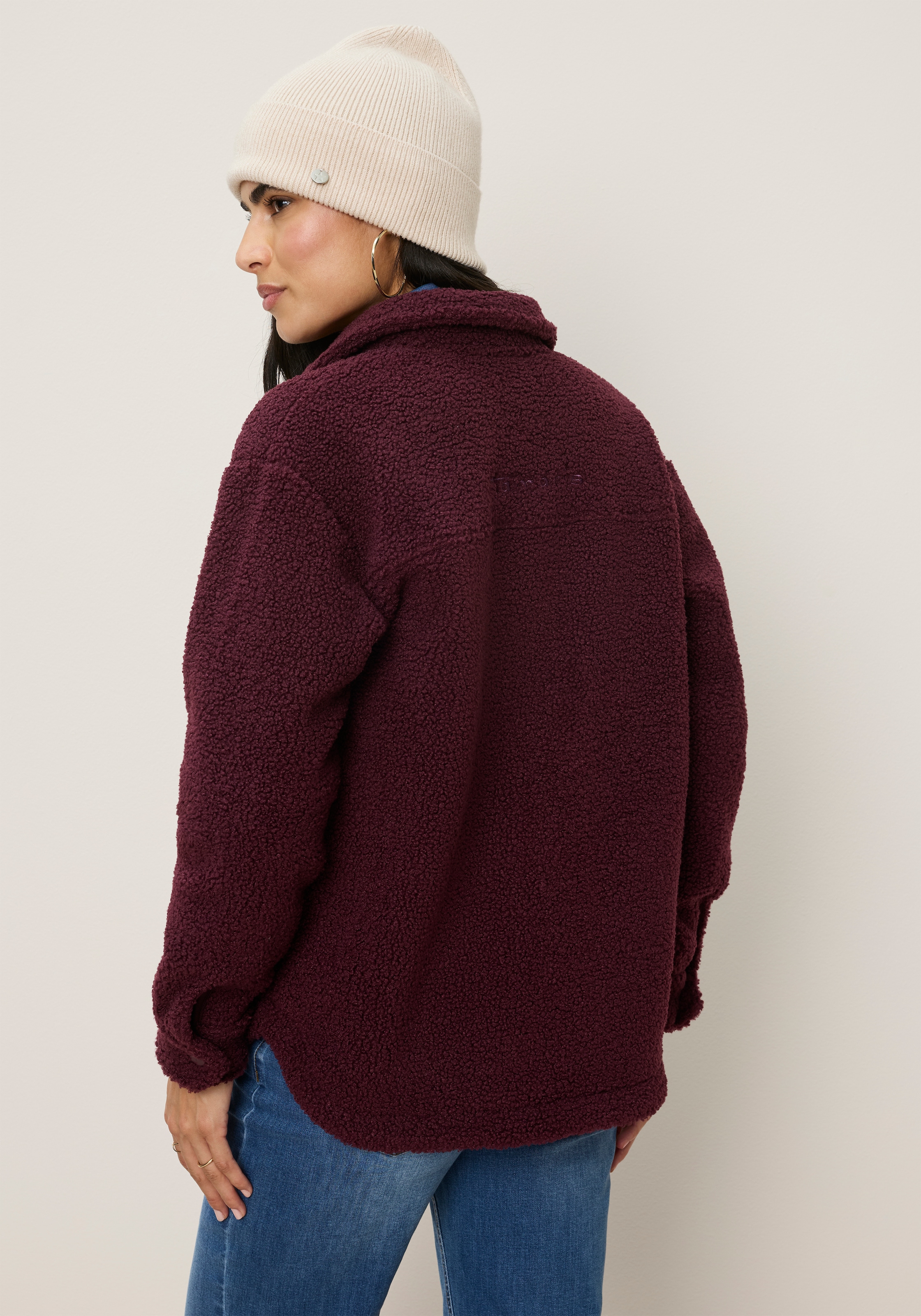 Tamaris Fleecejacke mit Knopfleiste, hüftbedeckend, figurumspielend, wärmend, atmungsaktiv