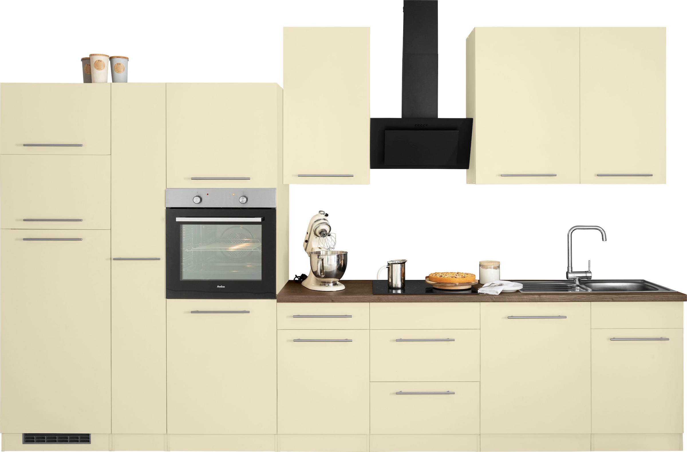 wiho Küchen Küchenzeile »Unna« mit E-Geräten, Breite 370 cm günstig online kaufen