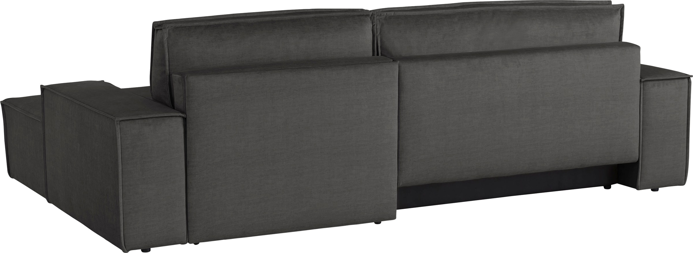 Home affaire Ecksofa SHERWOOD Schlafsofa 267 cm, L-Form, Schlaffunktion mit Bettkasten (210x136 cm), Cord, Vintage, Samtvelours