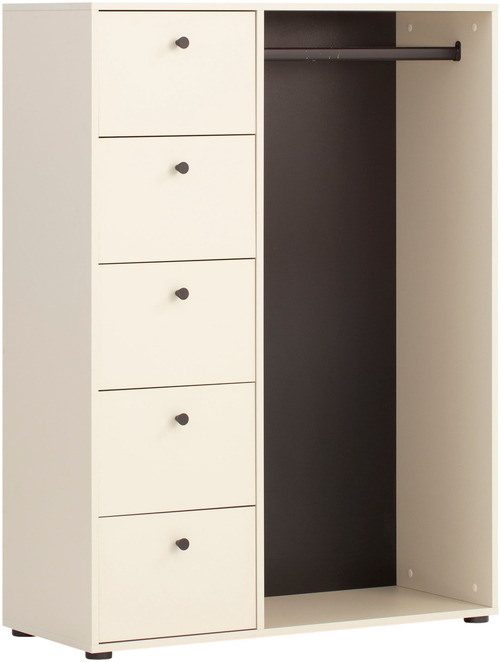 welltime Kleiderschrank "Lovund, Breite 98 cm" Mit 5 Schubladen und Kleider günstig online kaufen