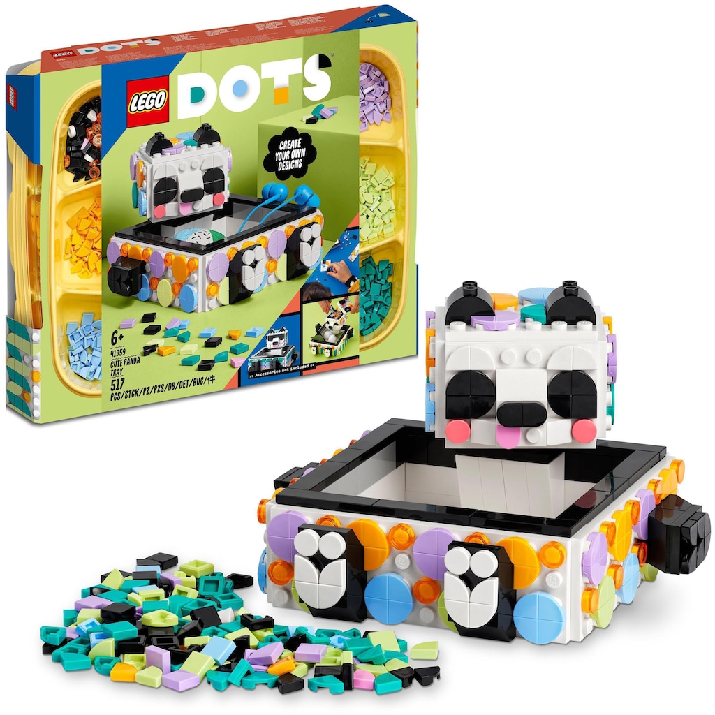 LEGO® Konstruktionsspielsteine »Panda Ablageschale (41959), LEGO® DOTS«, (517 St.), Made in Europe