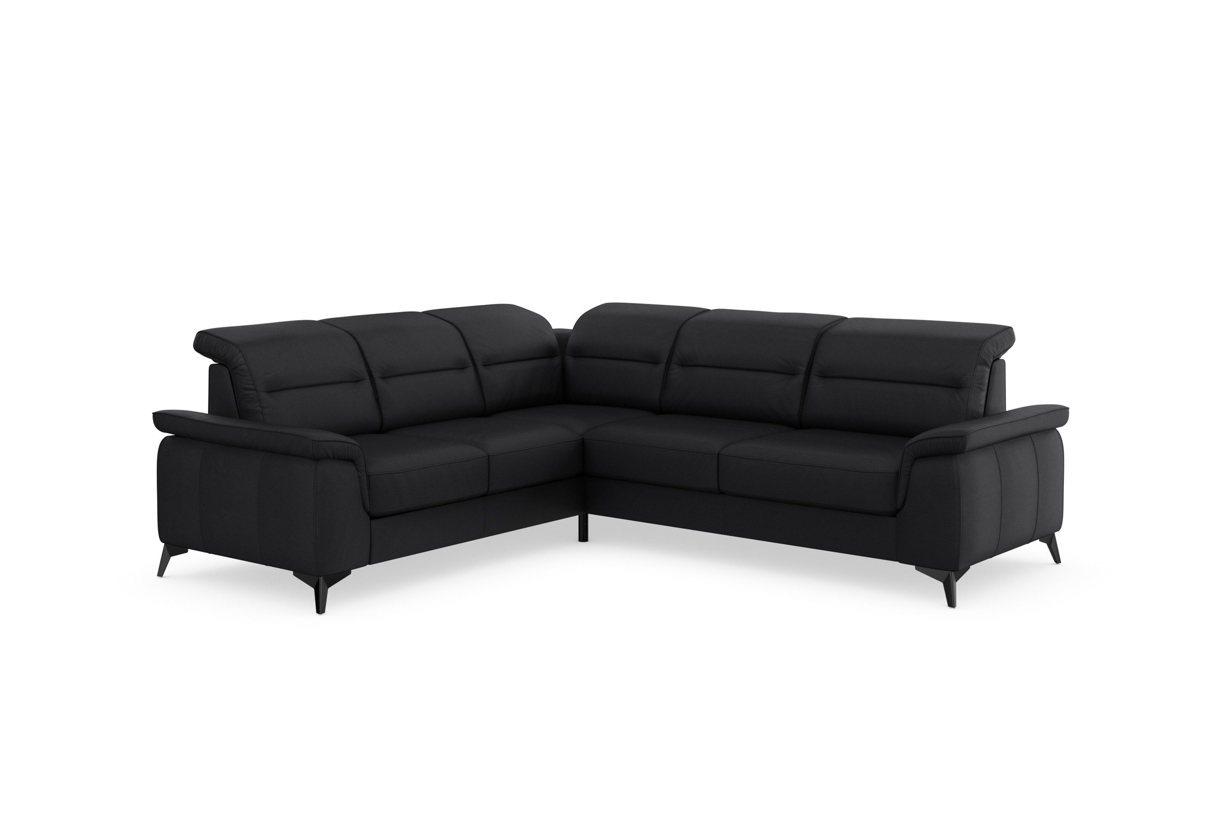 sit&more Ecksofa »Sinatra L-Form«, optinal mit Kopfteilverstellung und Armteilfunktion, Metallfüße