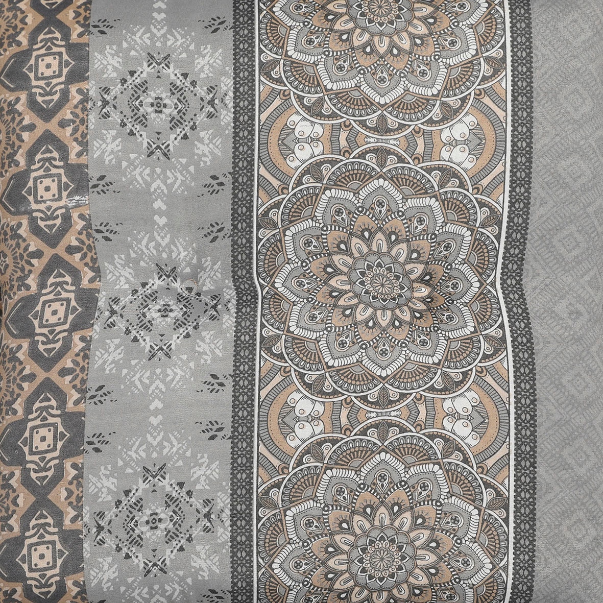 GO-DE Sesselauflage Ornamentstreifen grau - Maße BxLxH ca.: 50 cm x 100 cm x 7 cm