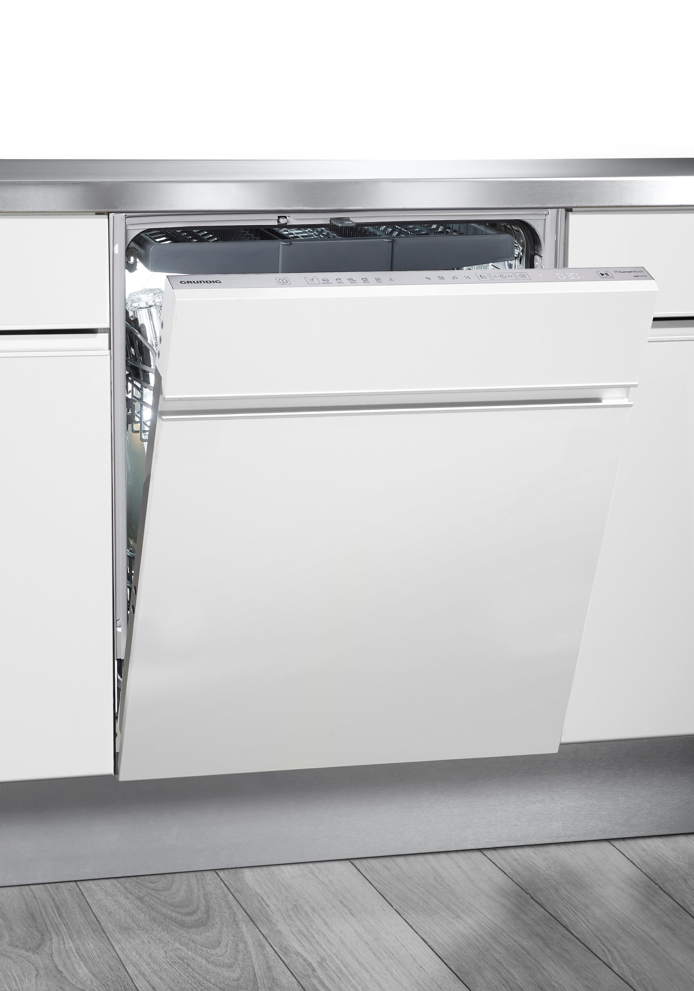 Grundig vollintegrierbarer Geschirrspüler »GNVP4432PW«, 14 Maßgedecke, autom. Spülmitteldosierung