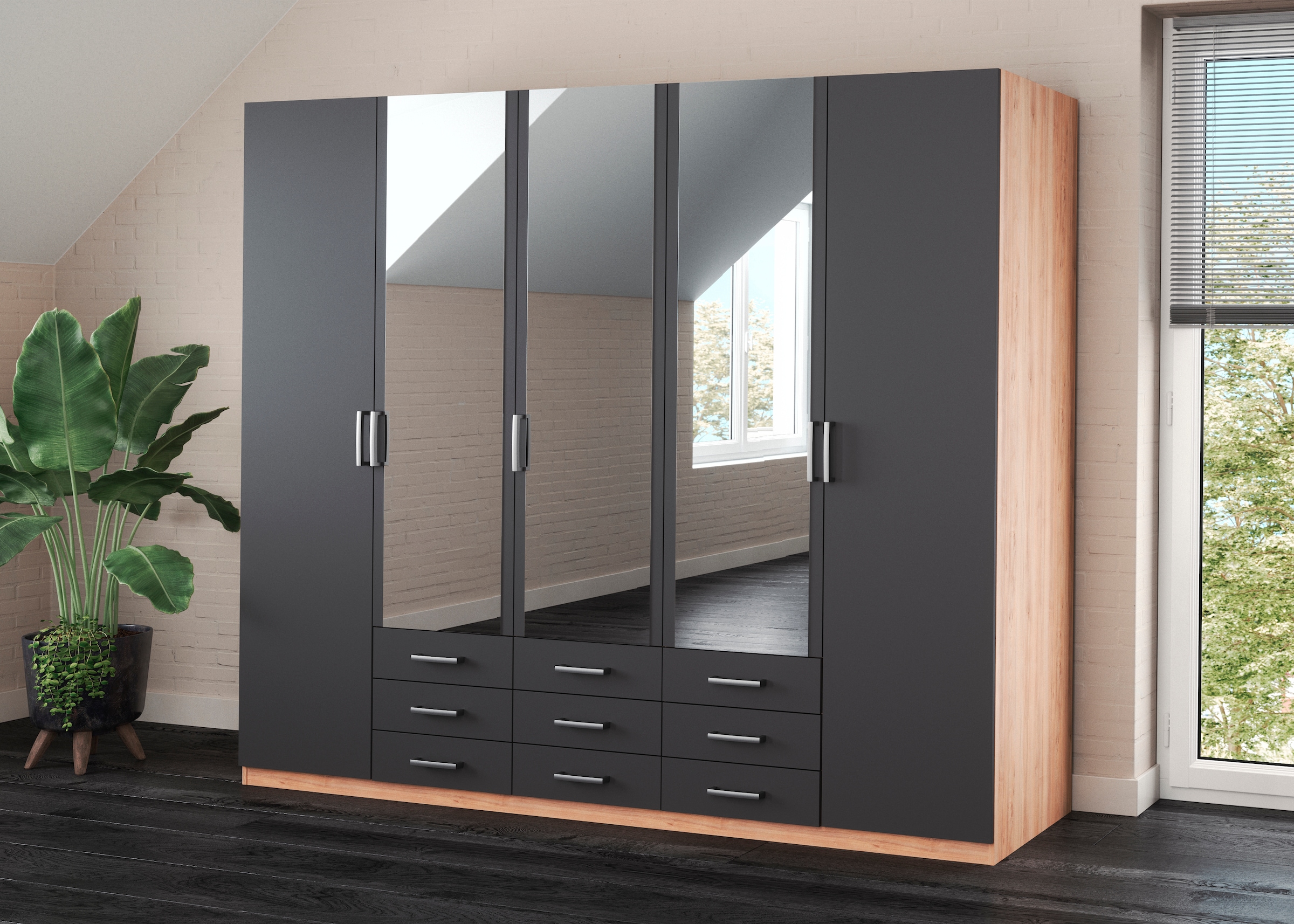 priess Kleiderschrank "Amsterdam" mit oder ohne LED-Beleuchtung günstig online kaufen