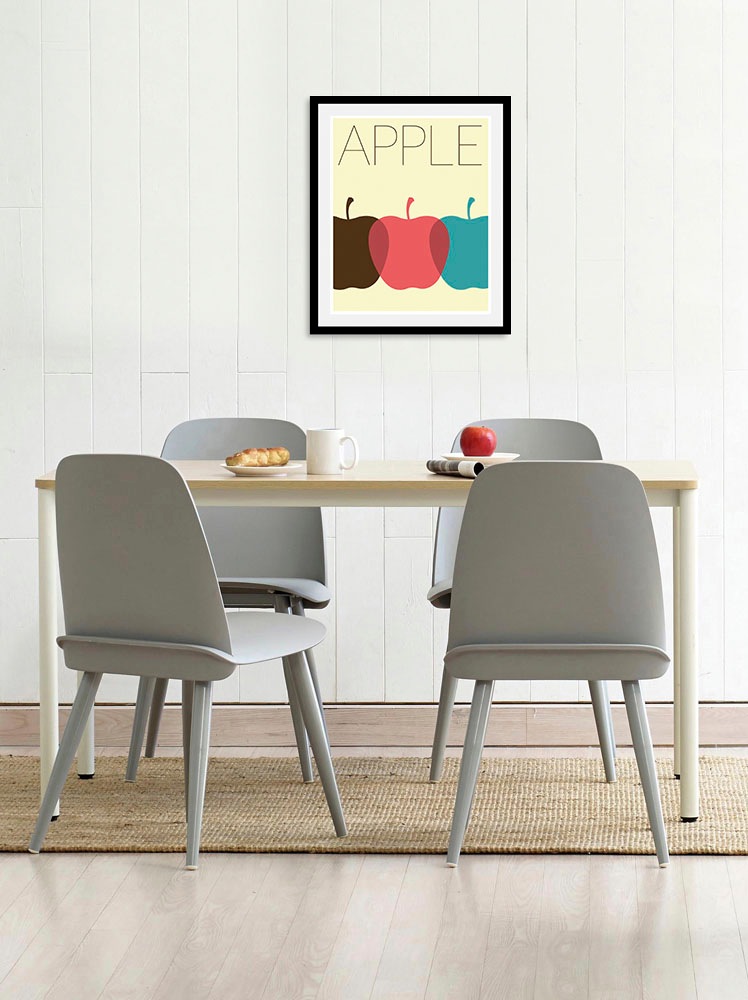 queence Bild »Elias«, Obst-Obst Bilder-Essen-Lebensmittel-Kunst-Schriftzug, günstig online kaufen