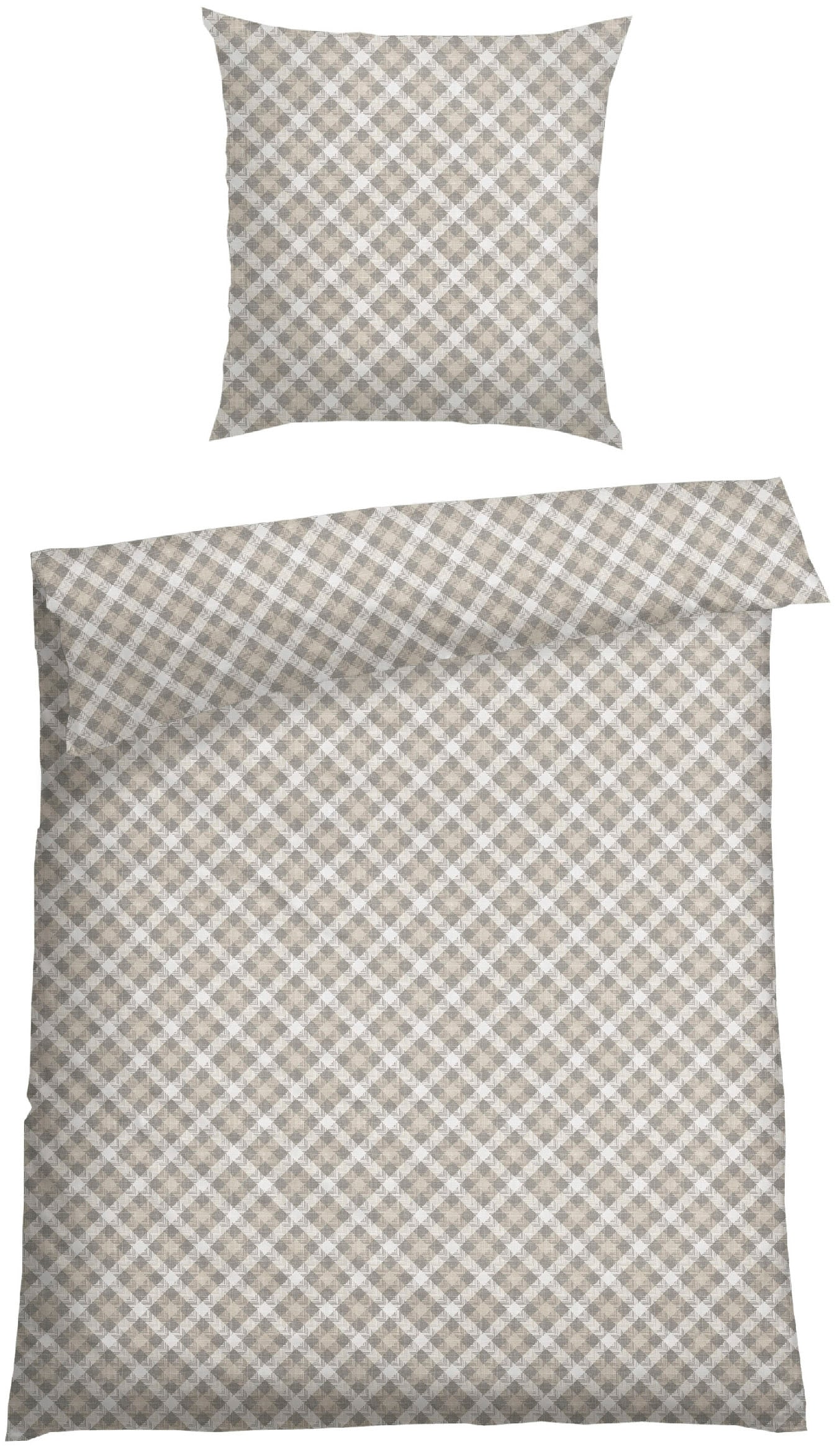 Schiesser Bettwäsche »Rin aus weicher Baumwolle mit klassischen Karos«, Made in Green