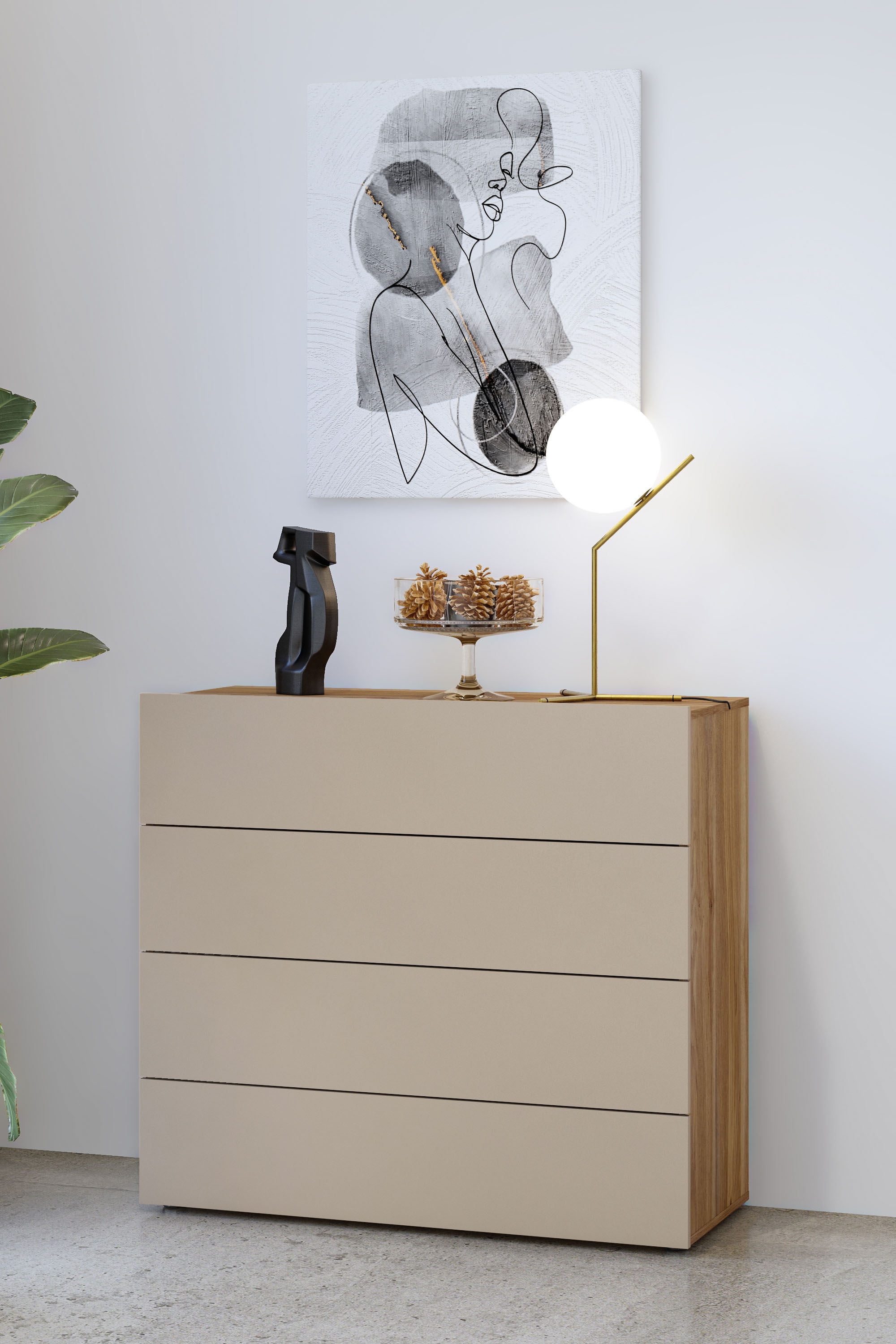 INOSIGN Sideboard »Wharton,Breite 100cm, Schubladenkommode«, Kommode mit 4 Schubkasten, viel Stauraum
