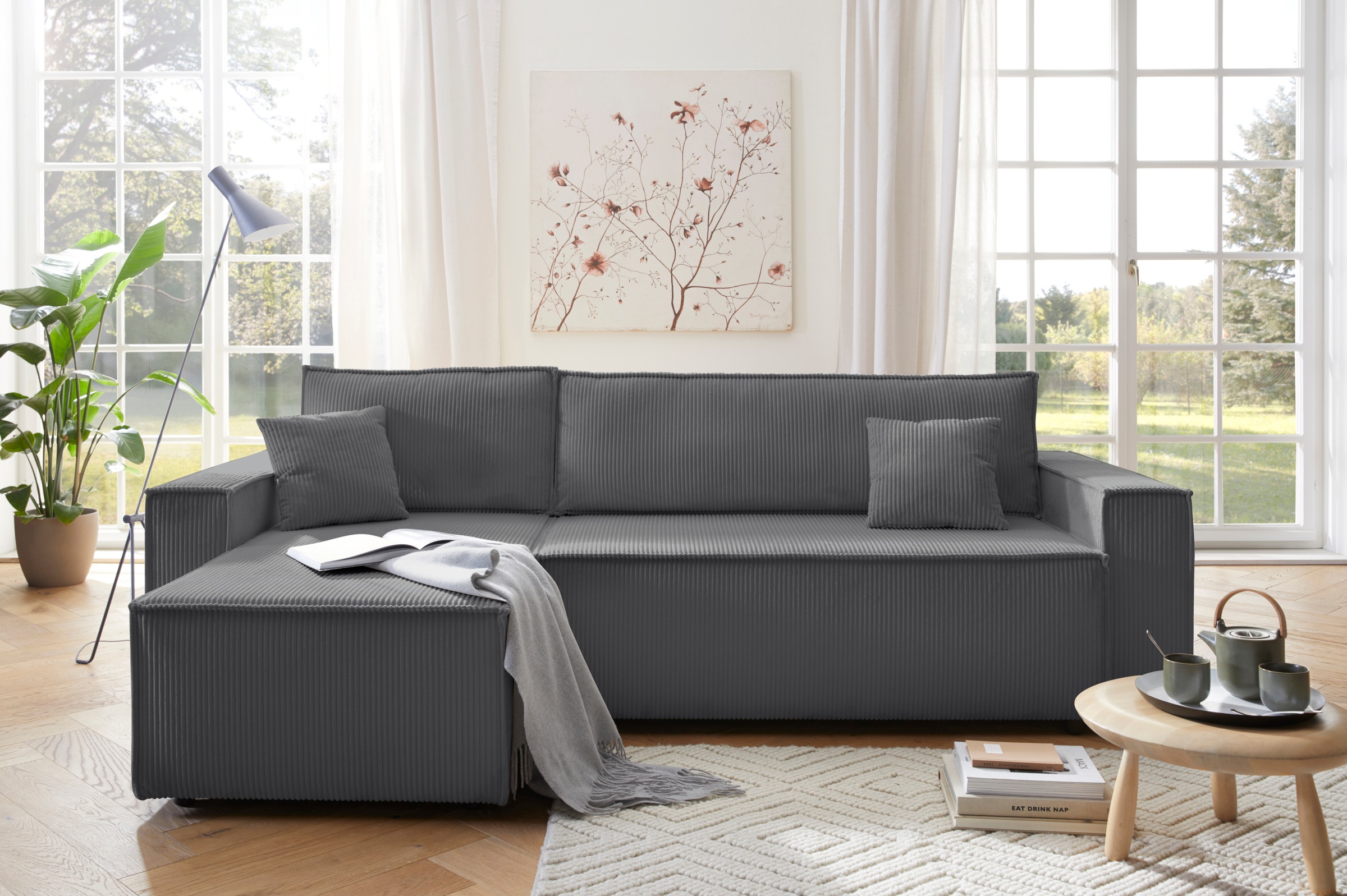 OTTO home Ecksofa »CASSI, 241cm, L-Form, Schlafsofa, Dauerschläfer, Boxspri günstig online kaufen