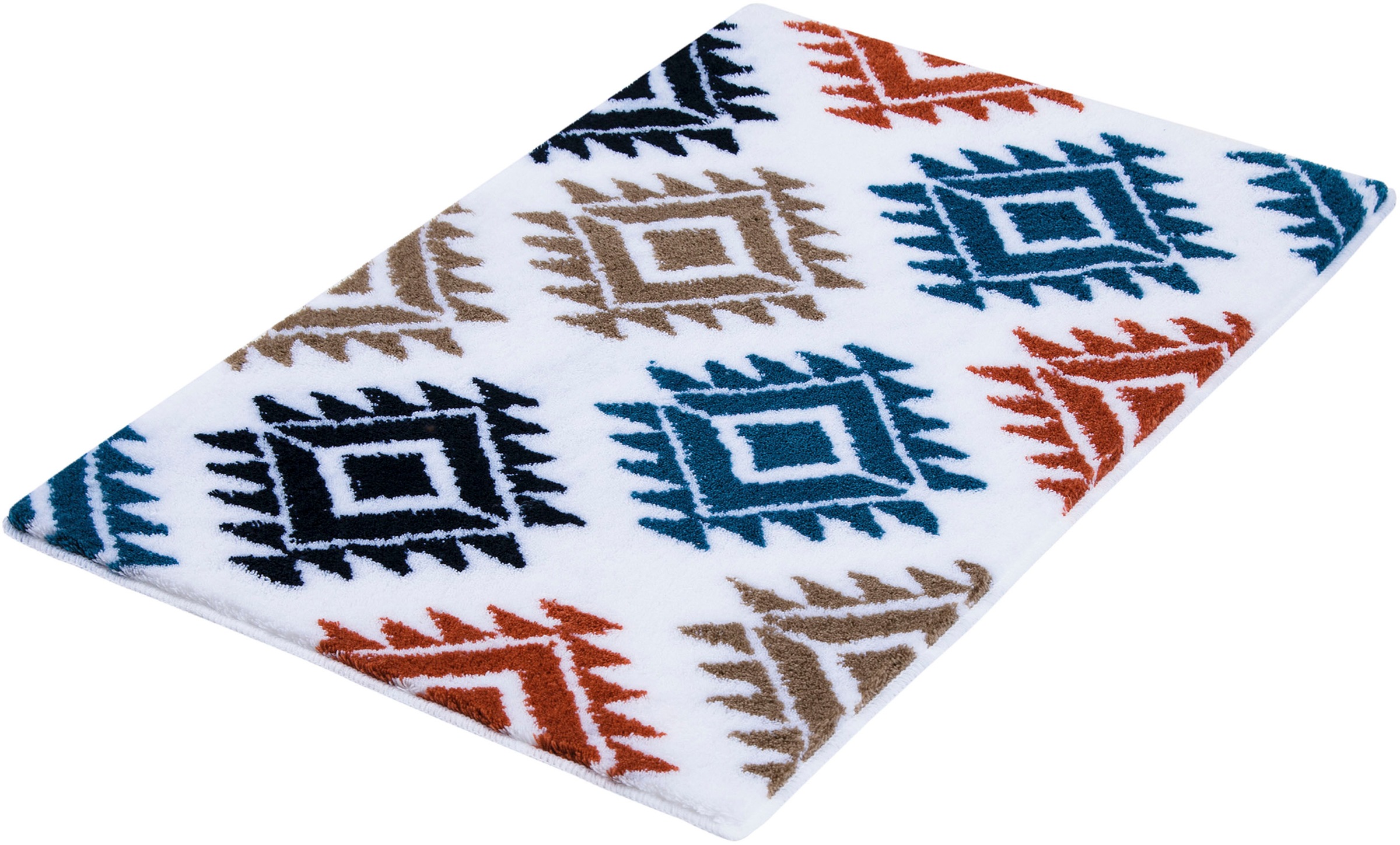 Kleine Wolke Badematte »Luana«, rutschhemmend beschichtet, fußbodenheizungsgeeignet, Badteppich, modernes Ethno Design, waschbar