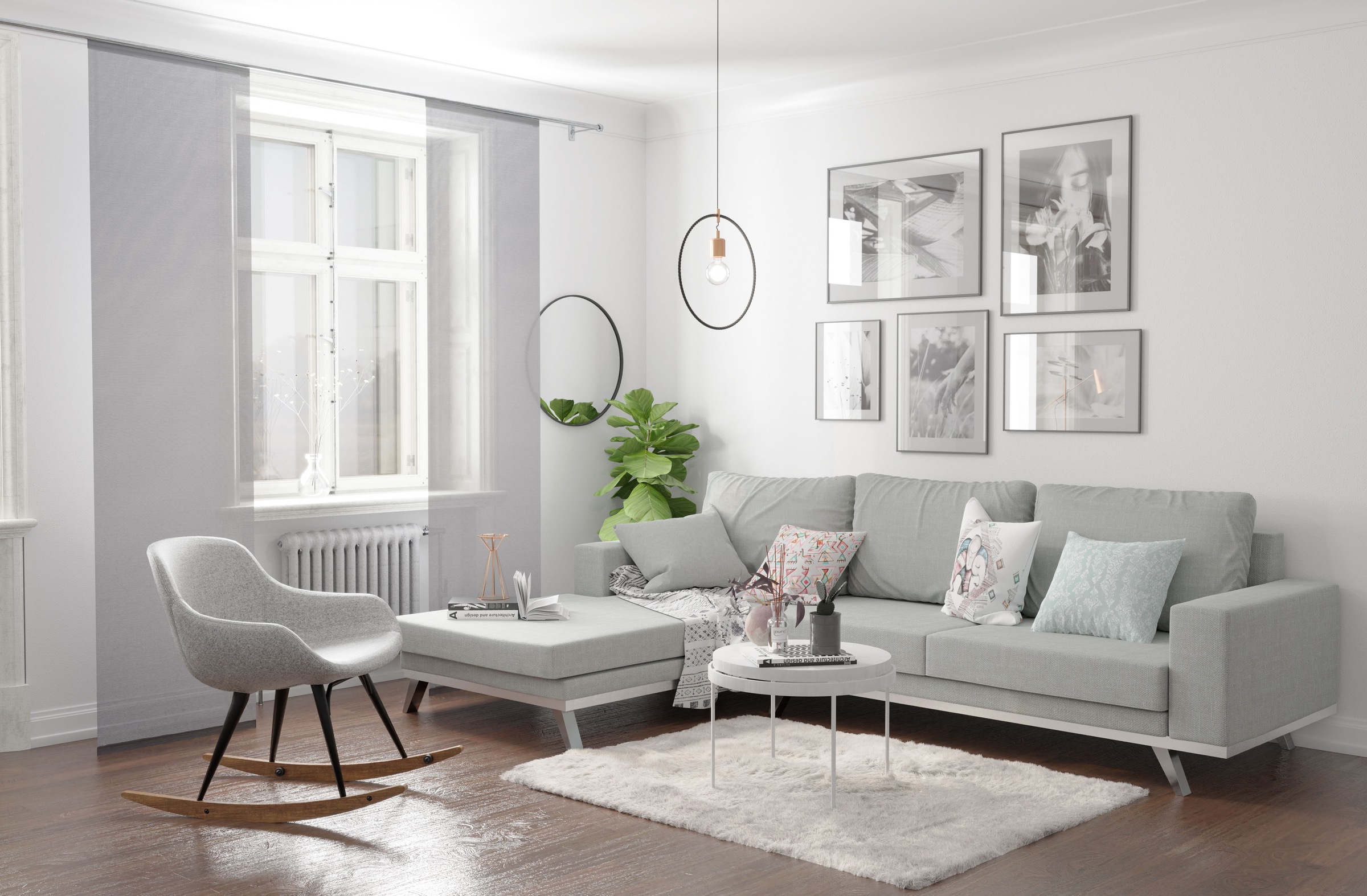 HOMING Schiebegardine »Manhattan« Klettband 1 Stk. tlg. modern, Wohnzimmer, Schlafzimmer