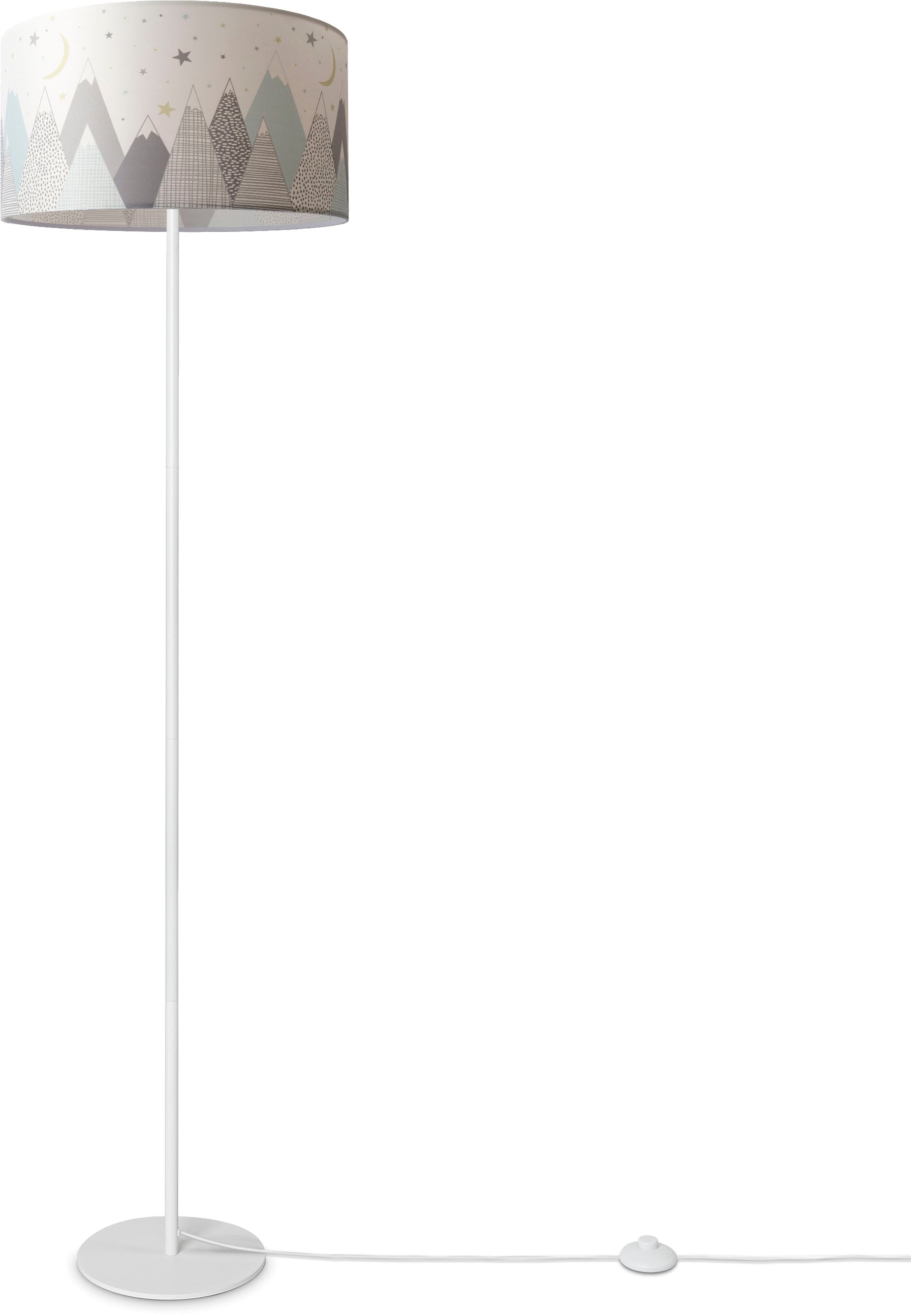 Paco Home Stehlampe »Luca Kinder Wolken Babyzimmer Cosmo«, Stehlampe Lampenschirm online kaufen Stoff Lampe Berge