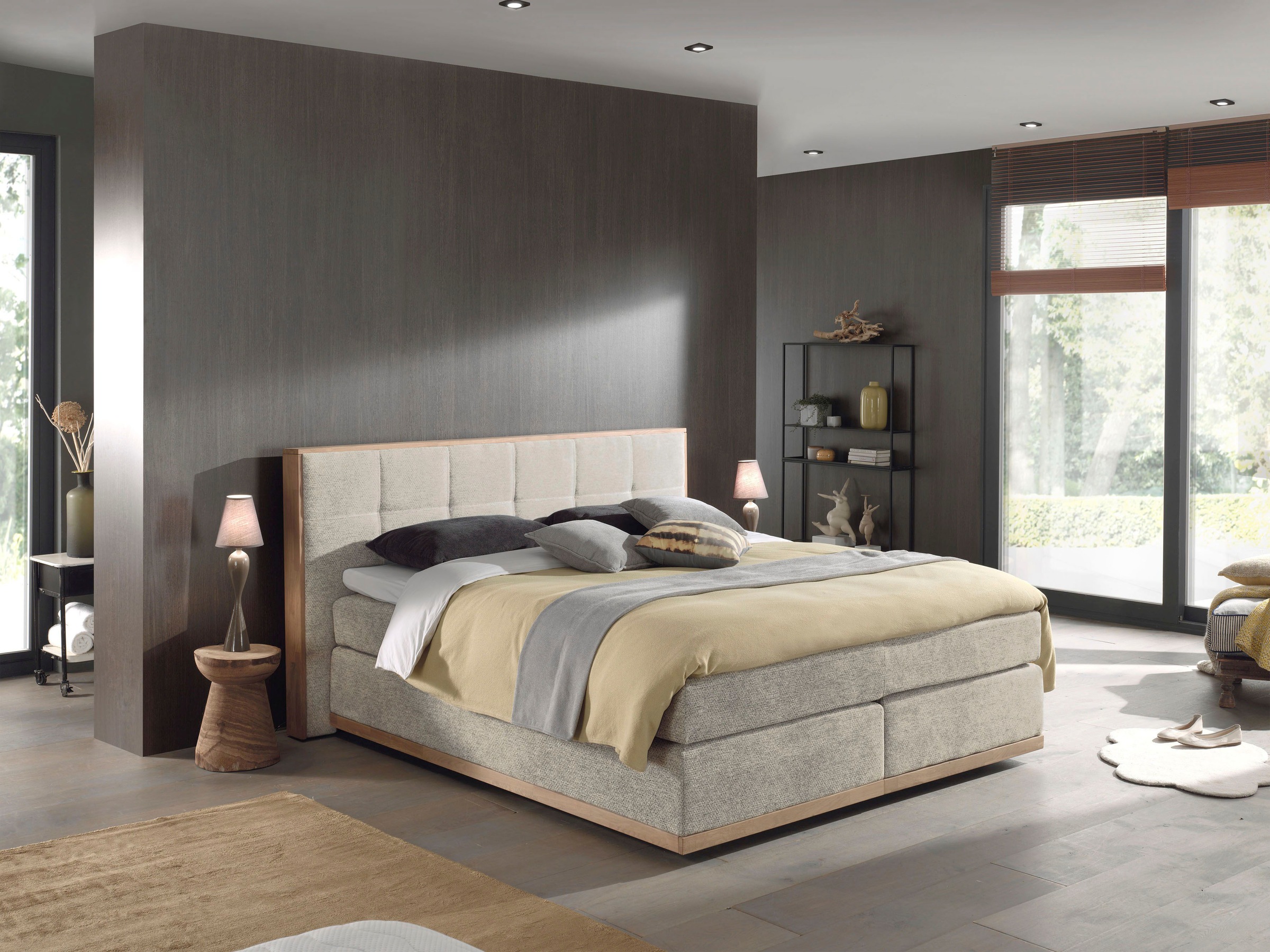Home affaire Boxspringbett »Vinton« aus massiver Eiche, verschiedene Härtegrade (auch H4)